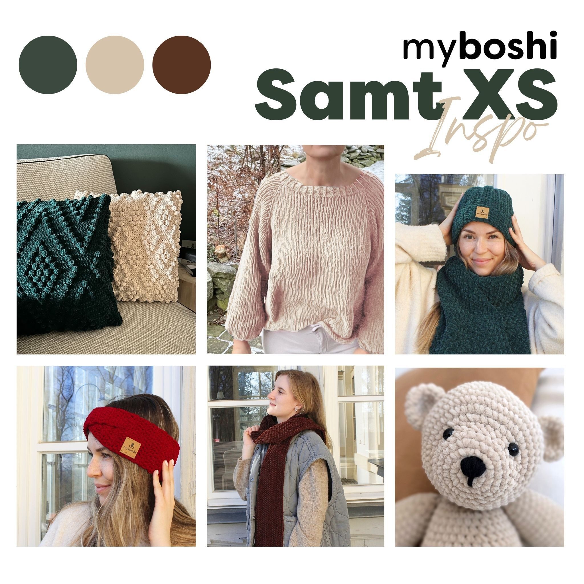 myboshi Samt XS, flauschiges, dünnes Chenillegarn Häkelwolle, 90 m (1-St), Uni