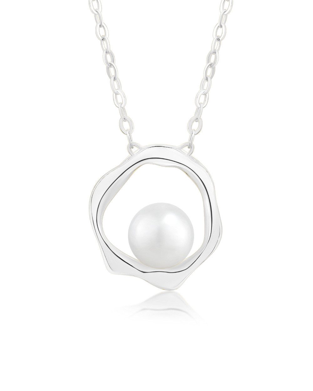 DANIEL CLIFFORD Kette mit Anhänger 'Helena' Damen Halskette Silber 925 Perl günstig online kaufen