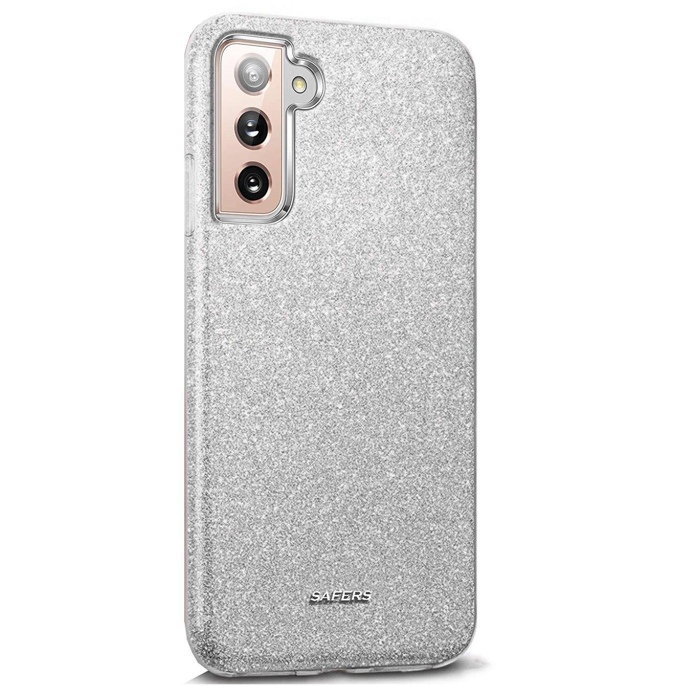 CoolGadget Handyhülle Glitzer Glamour Hülle für Samsung Galaxy S21 6,2 Zoll, Slim Case mit Glossy Effect Cover Schutzhülle für Samsung S21 5G Hülle