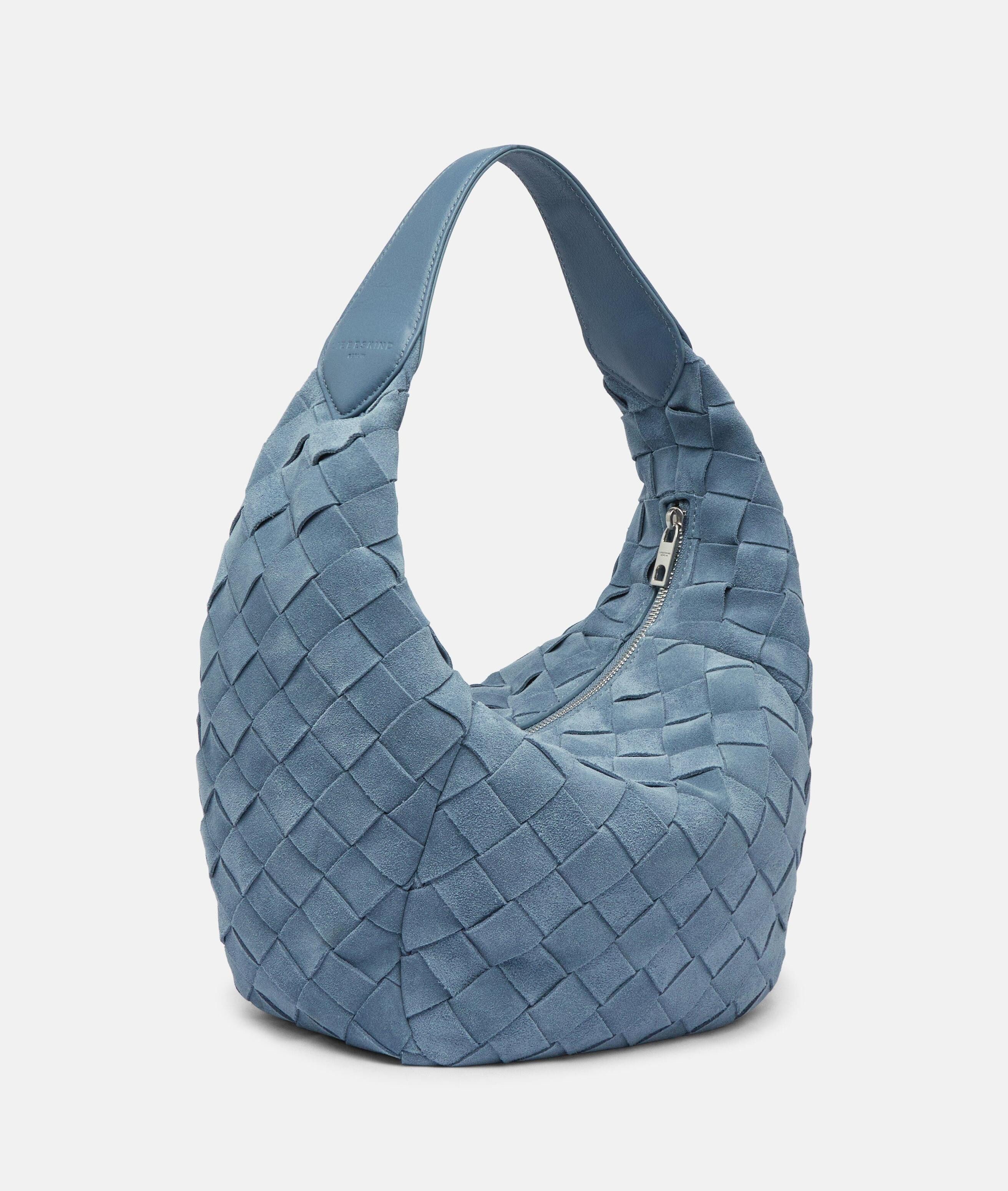 Liebeskind Berlin Schultertasche Farrah Hobo M, Geräumige Beuteltasche aus Veloursleder