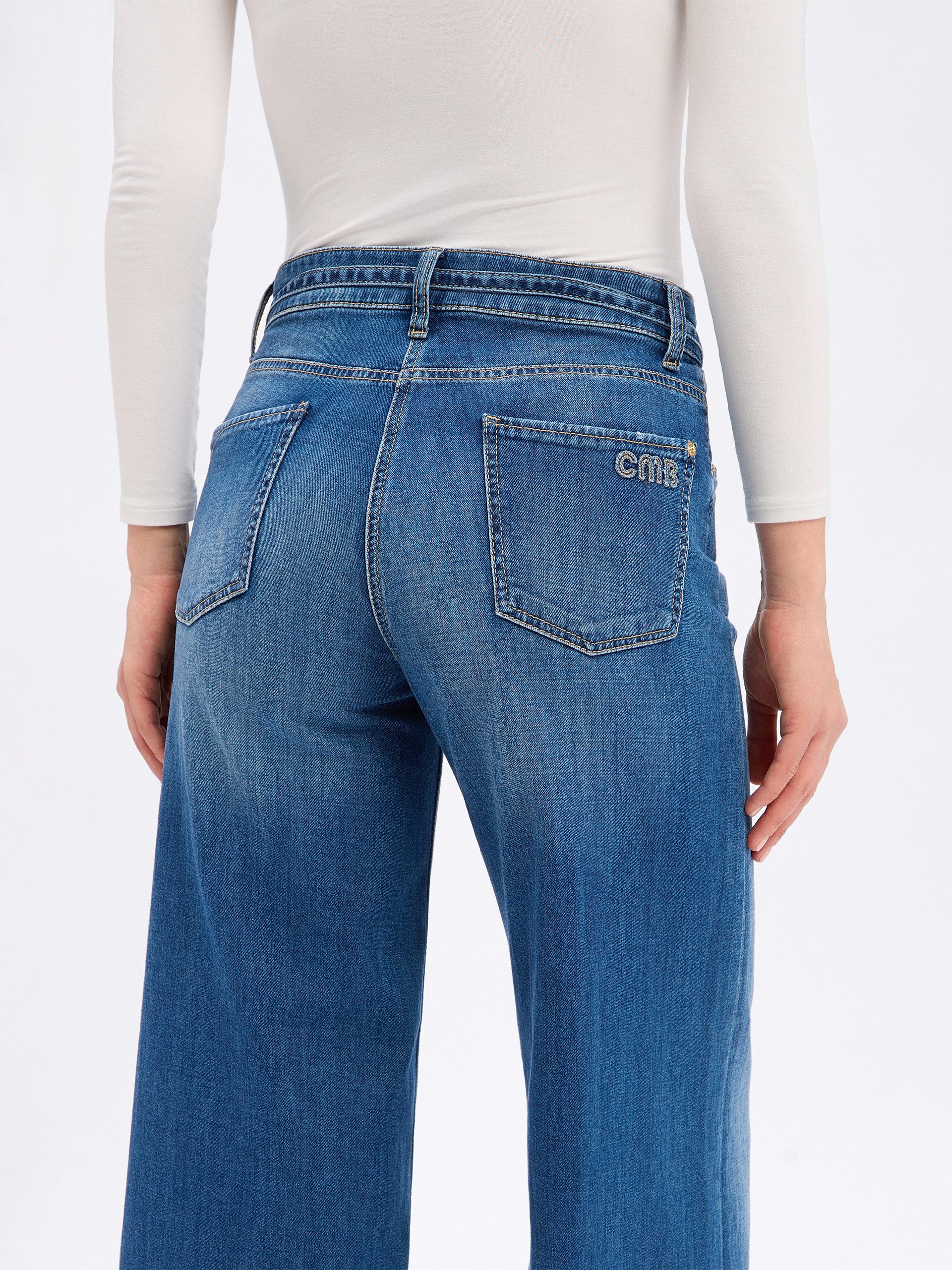 Cambio Schlagjeans Damen Jeans - Palazzo cropped