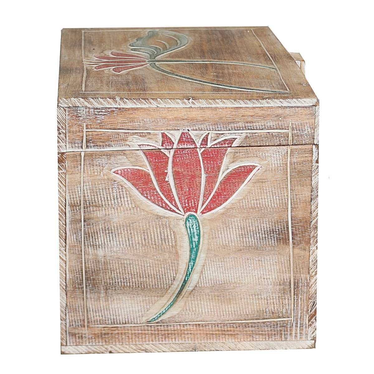 Oriental Galerie Truhe Truhe Mittel Handarbeit Herstellung 50 Ursprungsland Baris traditionelle cm, Modell im in Blumen