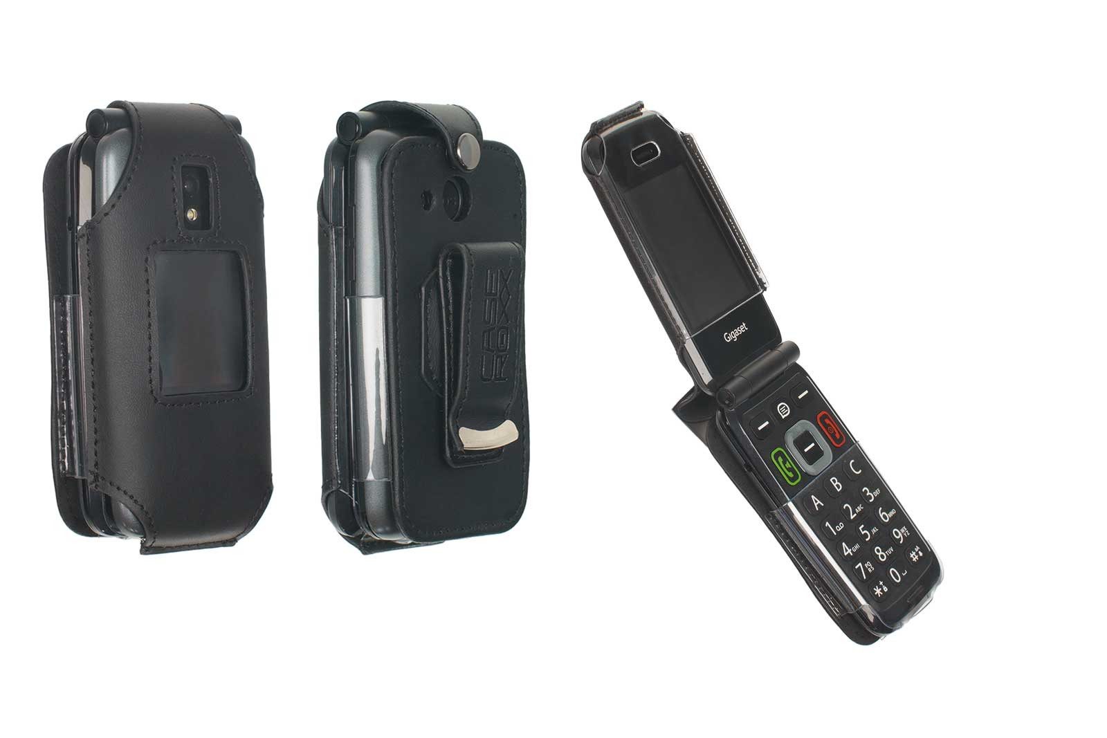 caseroxx Handytasche caseroxx Handytasche mit Gürtelclip für Gigaset GL795, schwarz (Einzelartikel, 1-tlg., Ledertasche mit Gürtelclip)