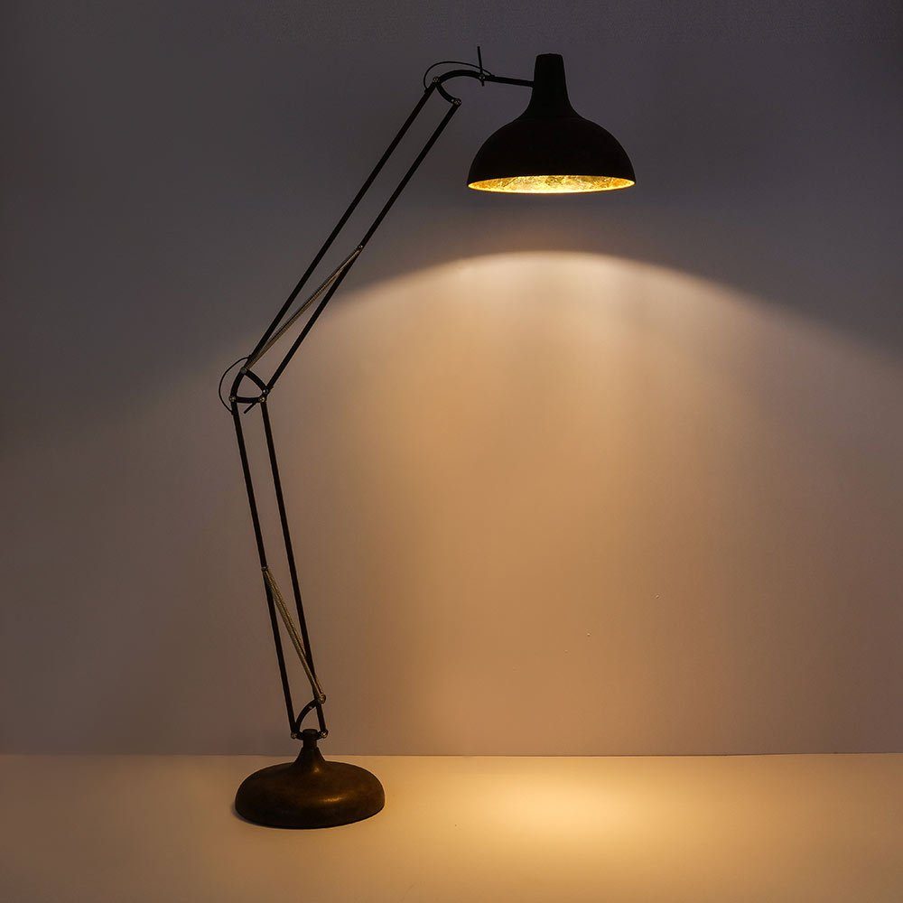 Stehlampe Wohnzimmerleuchte nicht Leuchtmittel rostfarben H cm LED 217 Leselampe, inklusive, Gelenke Globo