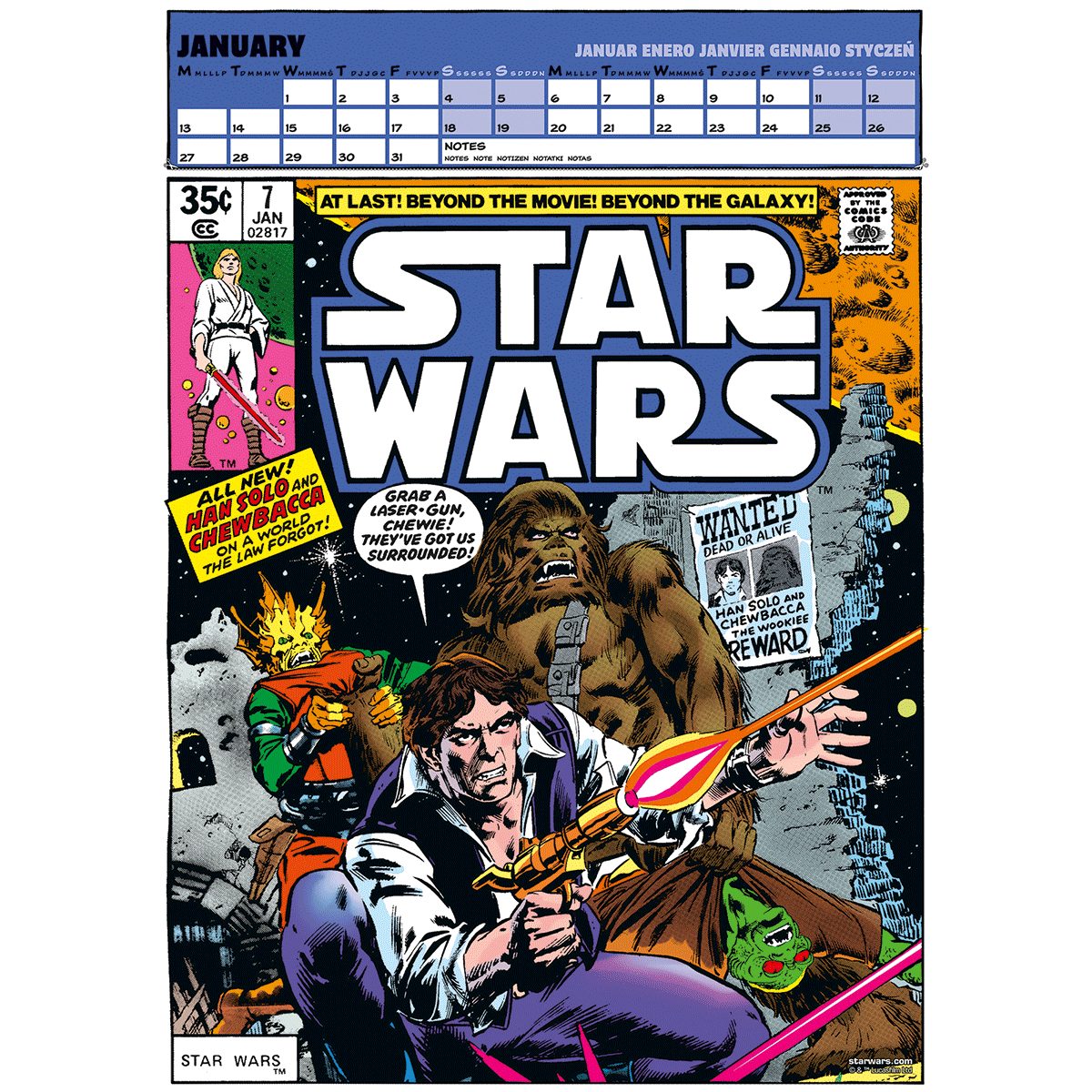 Thumbnail - Wandkalender Pyramid – Star Wars Classics 2025 Posterkalender, 29,7x42cm, Kalend
