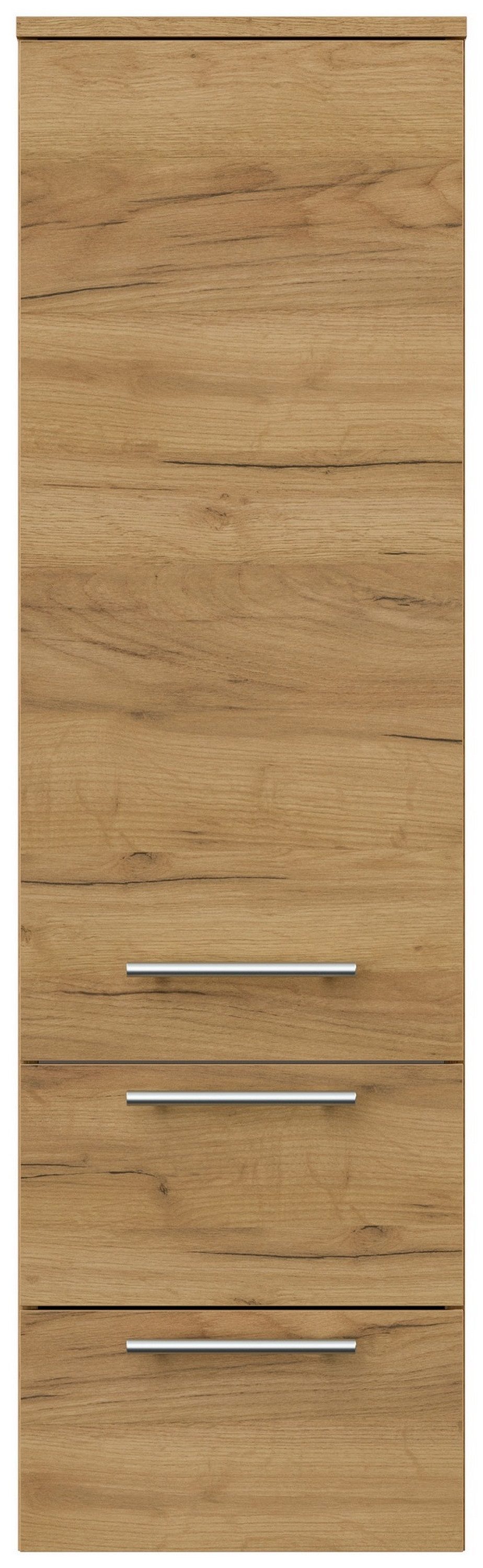 Posseik Hochschrank Badezimmer Hochschrank 120 cm Eiche Gold