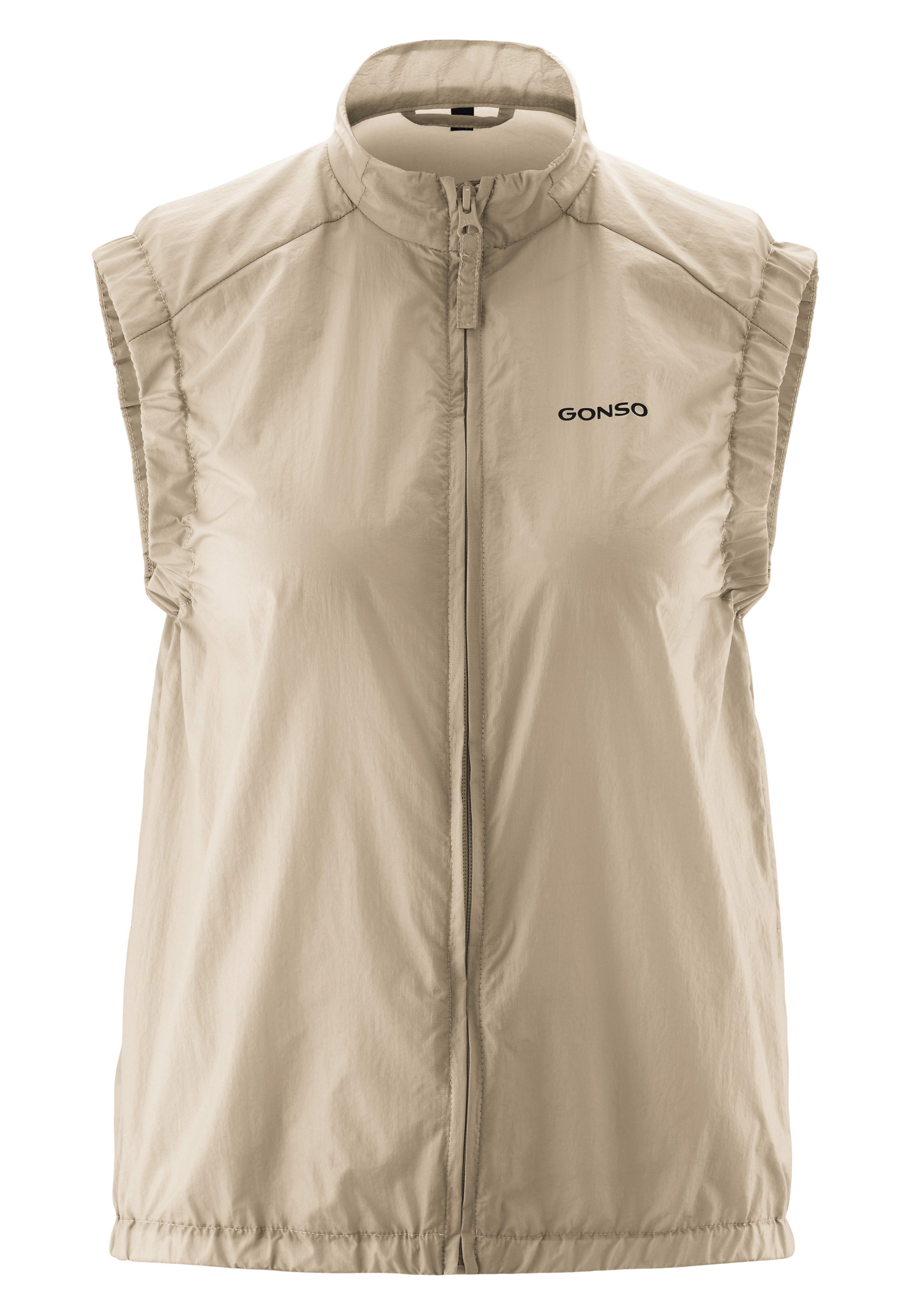 Gonso Funktionsweste Adventure Vest Wind W Damen Weste, leichte und winddichte Fahrradweste mit Rückentasche