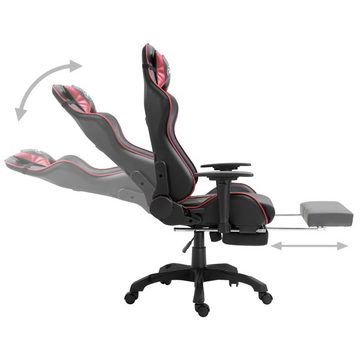 vidaXL Gaming-Stuhl Gaming-Stuhl mit Fußstütze Weinrot Kunstleder (1 St)