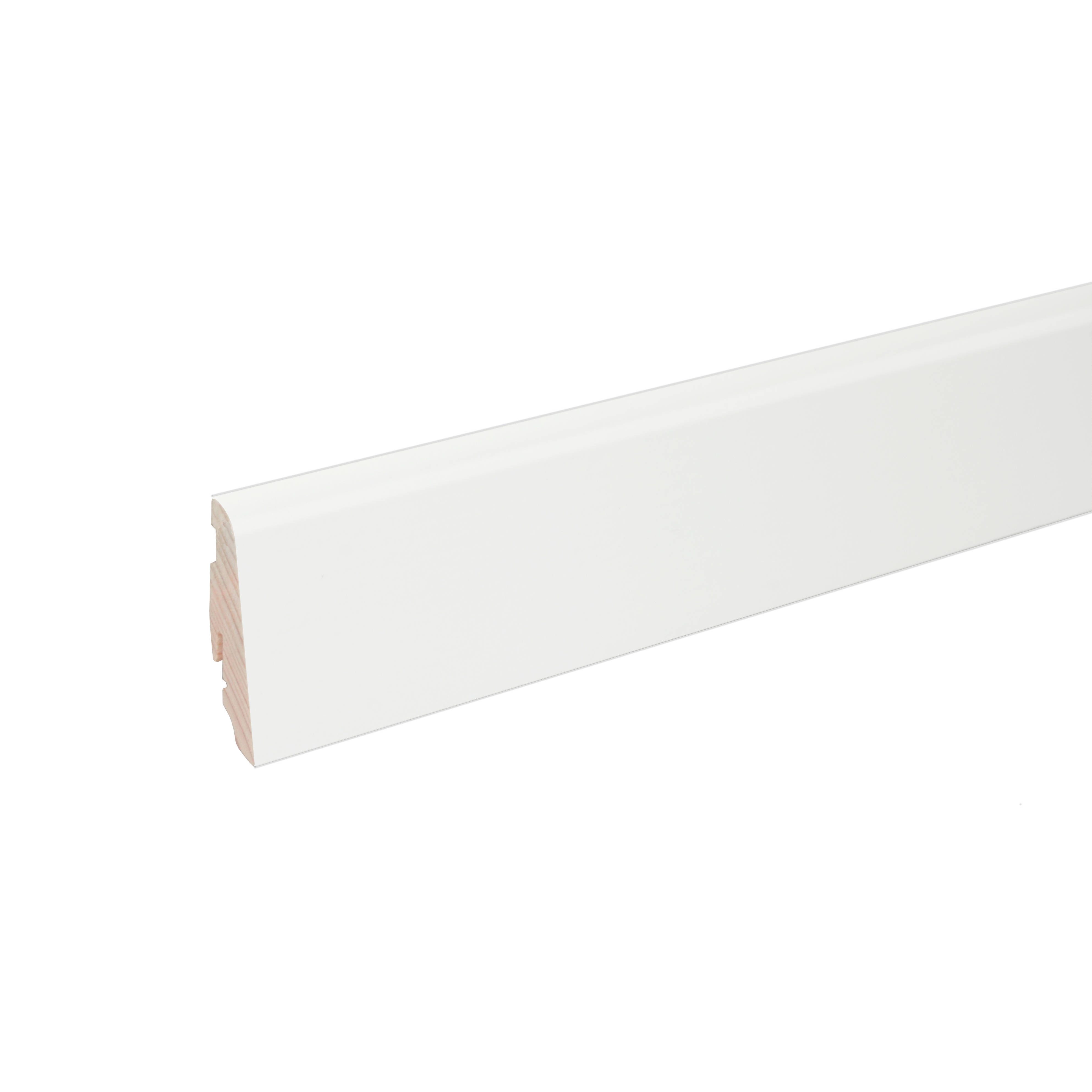 FN Neuhofer Sockelleiste SU060L1 Weiss ähnlichRAL9010 foliert, L: 250 cm, H: 5,8 cm