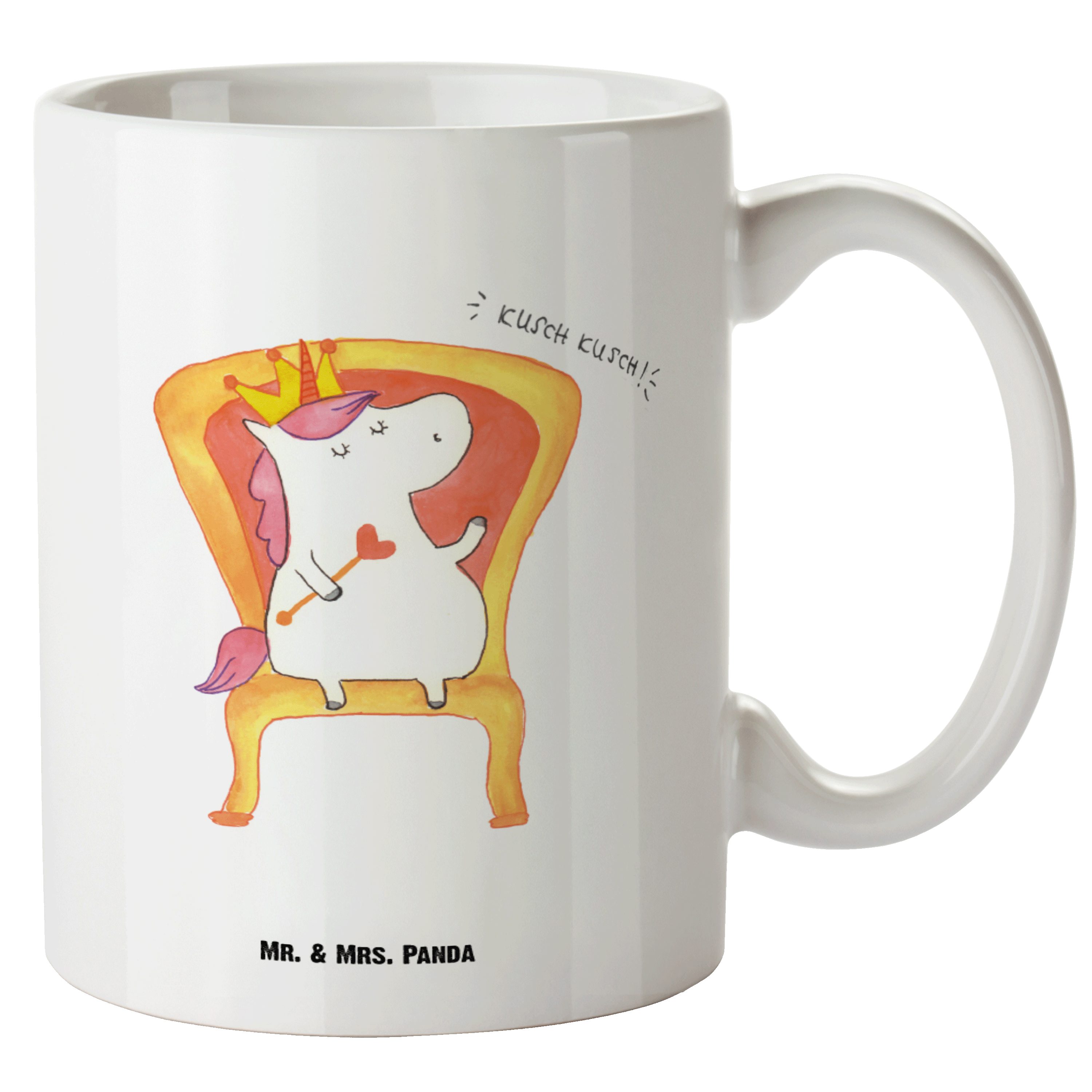 & Geburtstagsgeschenk, XL Geschenk, Mrs. Weiß Keramik Mr. XL Prinzessin Panda Tasse Tasse T, Einhorn - Groß, -