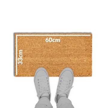 Fußmatte Türvorleger Schmurzfangmatte NATUR, ANRO, Rechteck, Höhe: 17 mm, Naturfaser Größe 33x60cm
