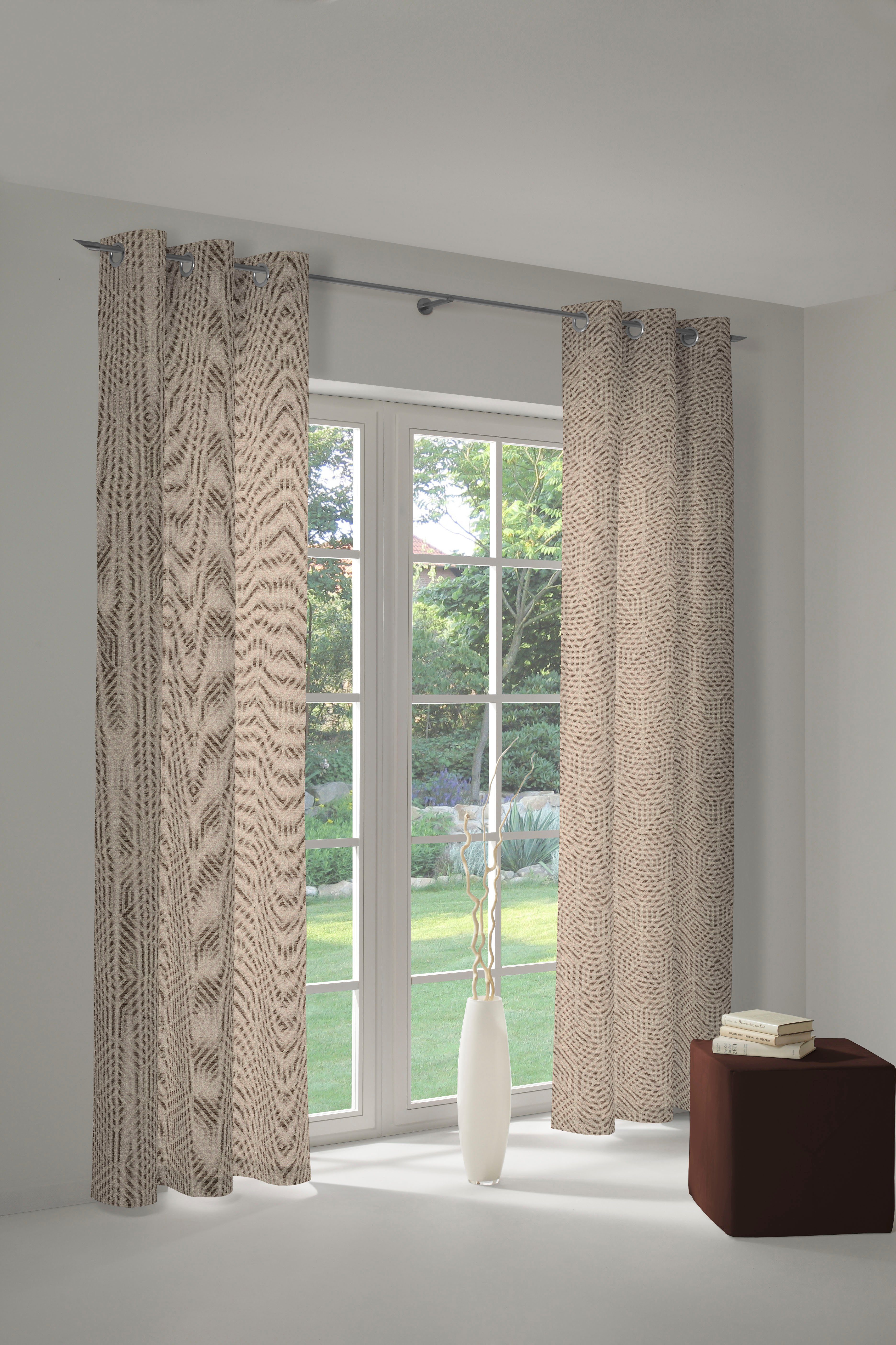 Adam Vorhang Easy Diamond (1 St), Ösen, blickdicht, Jacquard, aus 100% Bio-Baumwolle