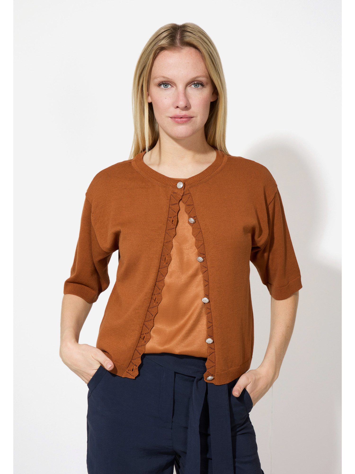 MORE&MORE Strickjacke Kurzarm-Cardigan günstig online kaufen