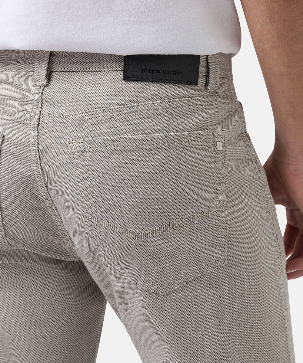 Pierre Cardin 5-Pocket-Jeans Lyon Tapered Baumwoll-Flachgewebe mit feiner Struktur – Bild 4 von 5