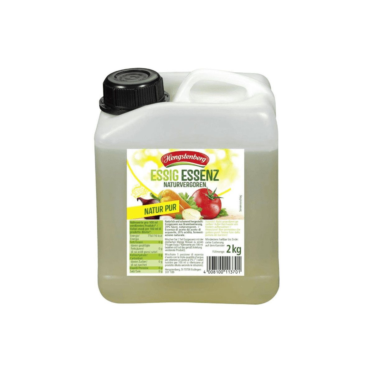 Hengstenberg Essig, Hengstenberg Essig Essenz naturvergoren 20 Prozent Säure 2000 ml