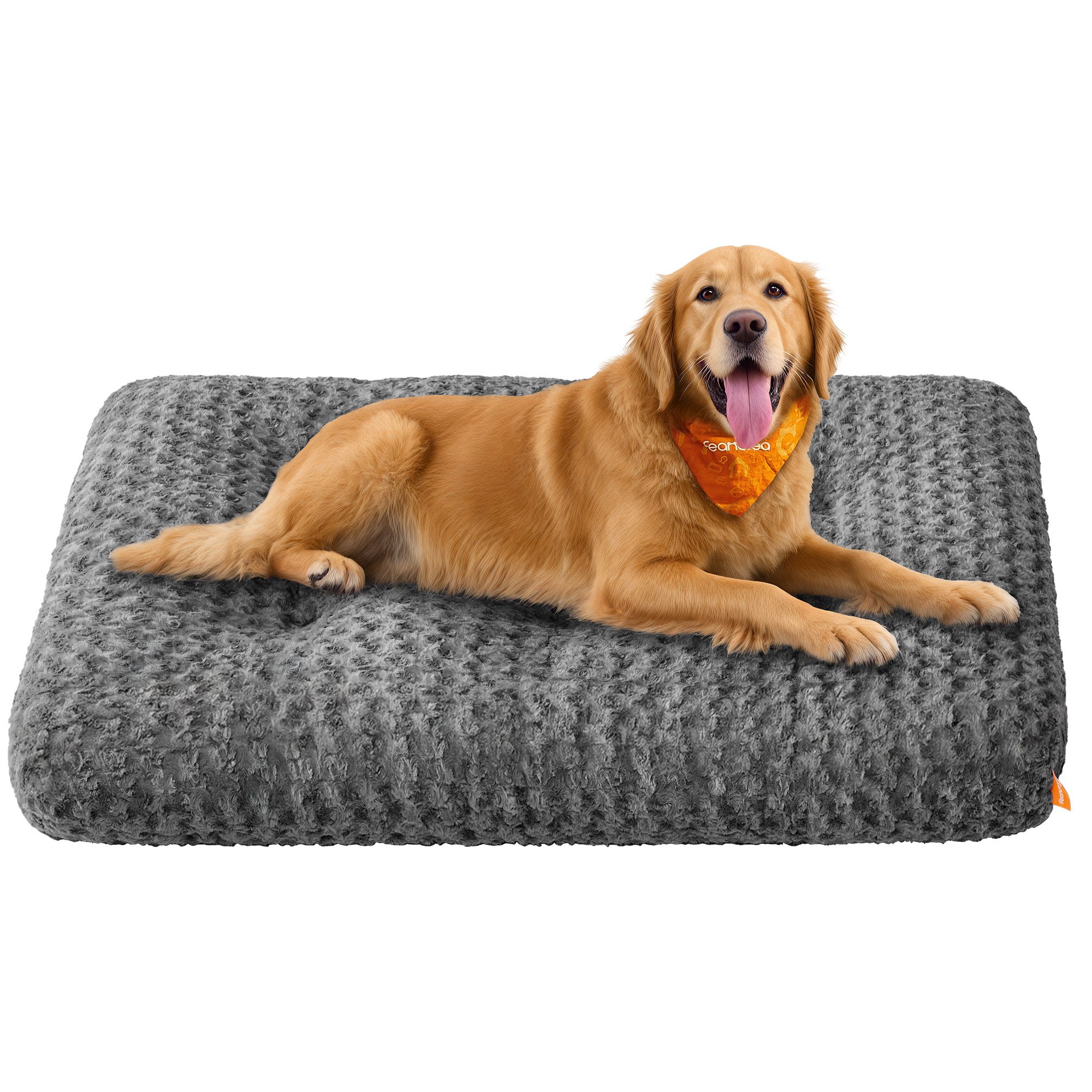 FEANDREA Hundebett, flauschige Hundematte, Plüsch, waschbar, weich