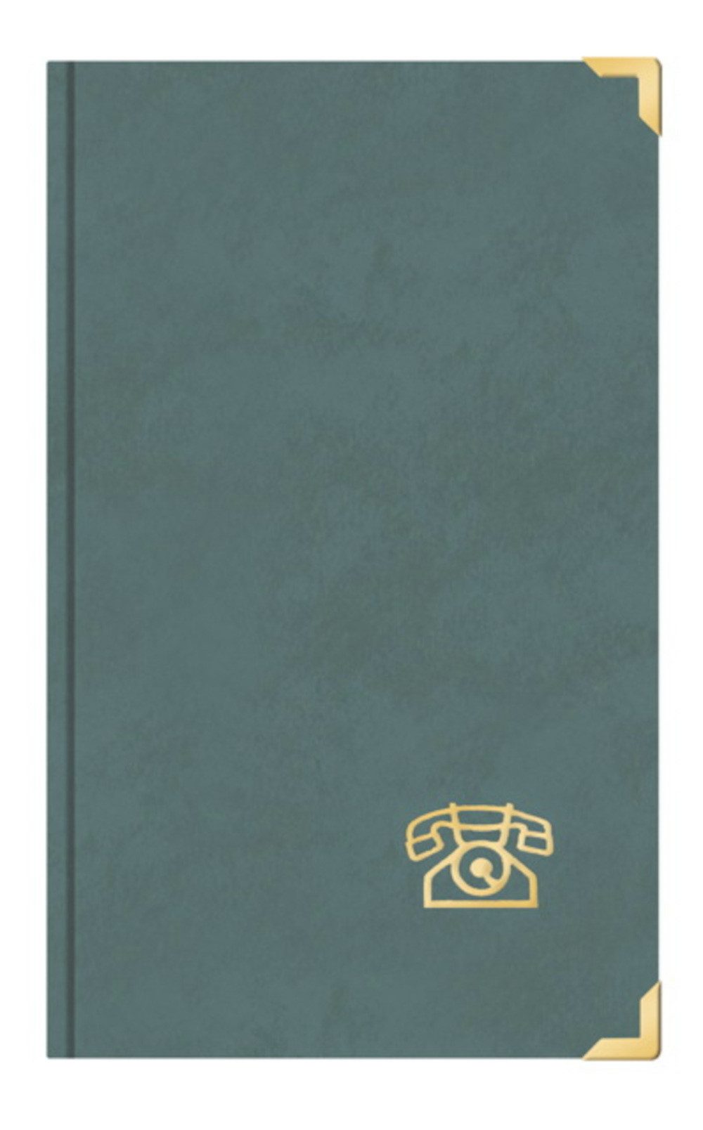 Stylex Канцелярские товары Notizbuch Telefonbuch Adressbuch ca. DIN A5 mit Messingecken grau