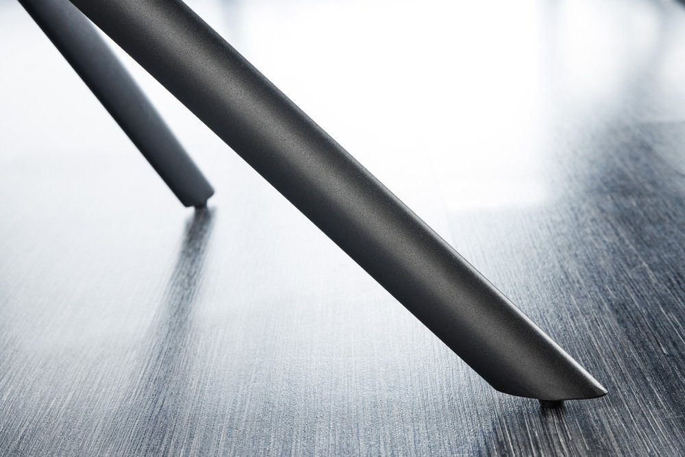 riess-ambiente Polsterstuhl PAPILLON grau Modern Samt drehbar 1 · St), Design 180° schwarz · · Esszimmer Metall (Einzelartikel, · Armlehne · 