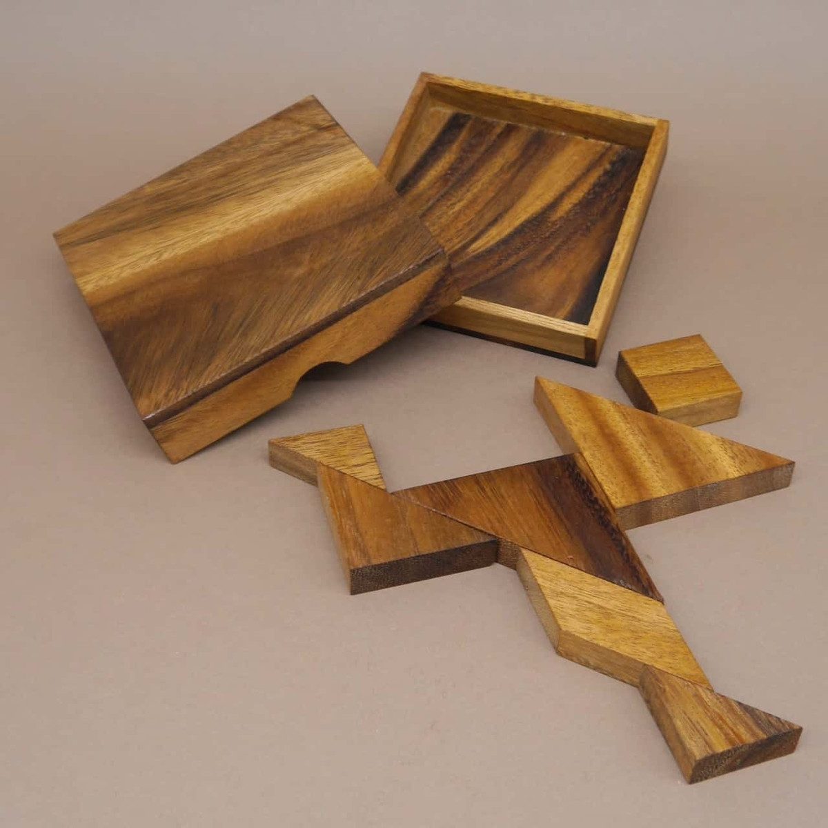 ROMBOL Denkspiele Spiel Tangram - das älteste und variantenreichste Legespiel der Welt, Denkspiel, Holzpuzzle