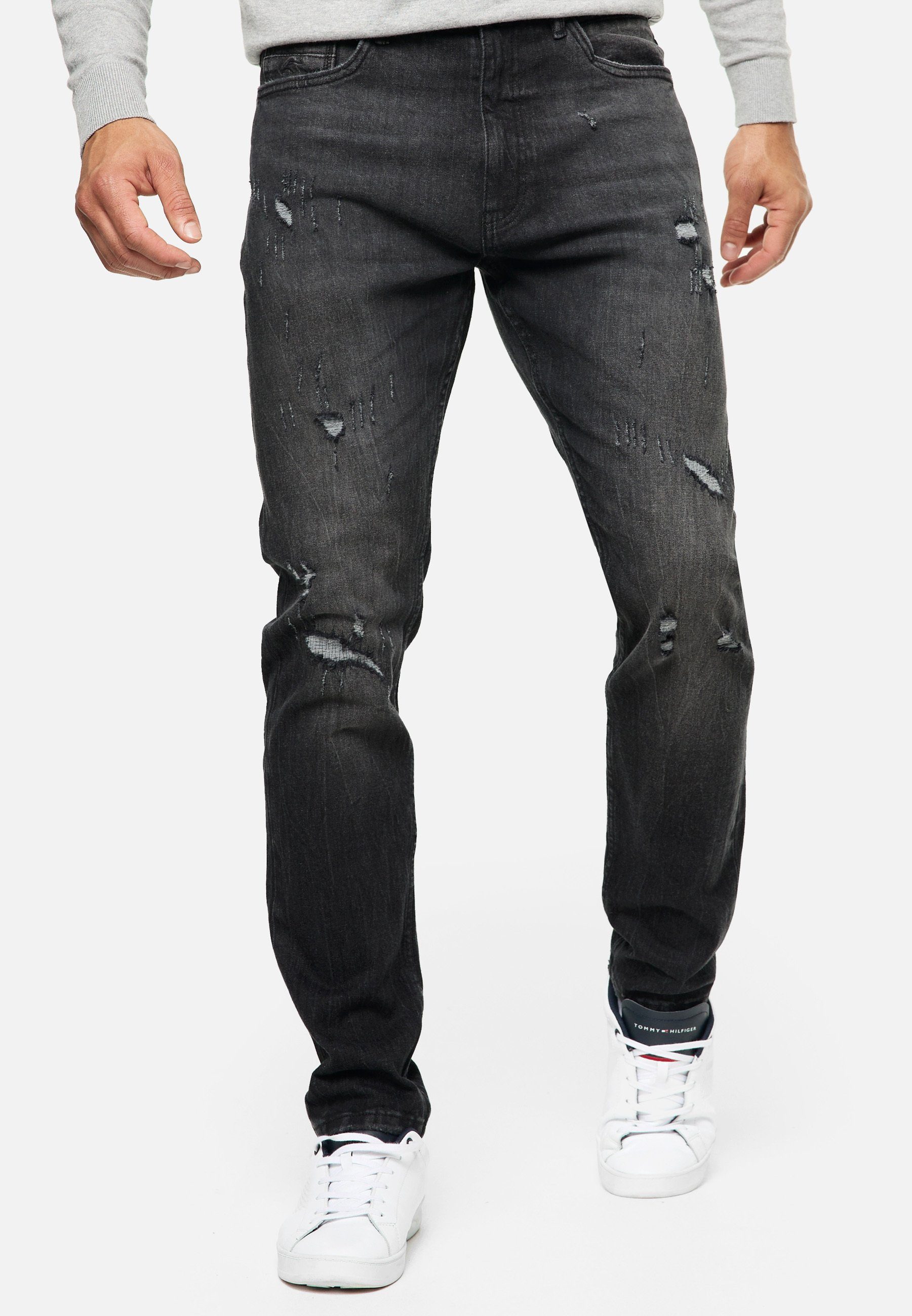 INDICODE Regular-fit-Jeans Herren INSmalinos Jeanshose Hose Herrenhose Stylische Straight-Fit-Jeans mit elastischem Denim