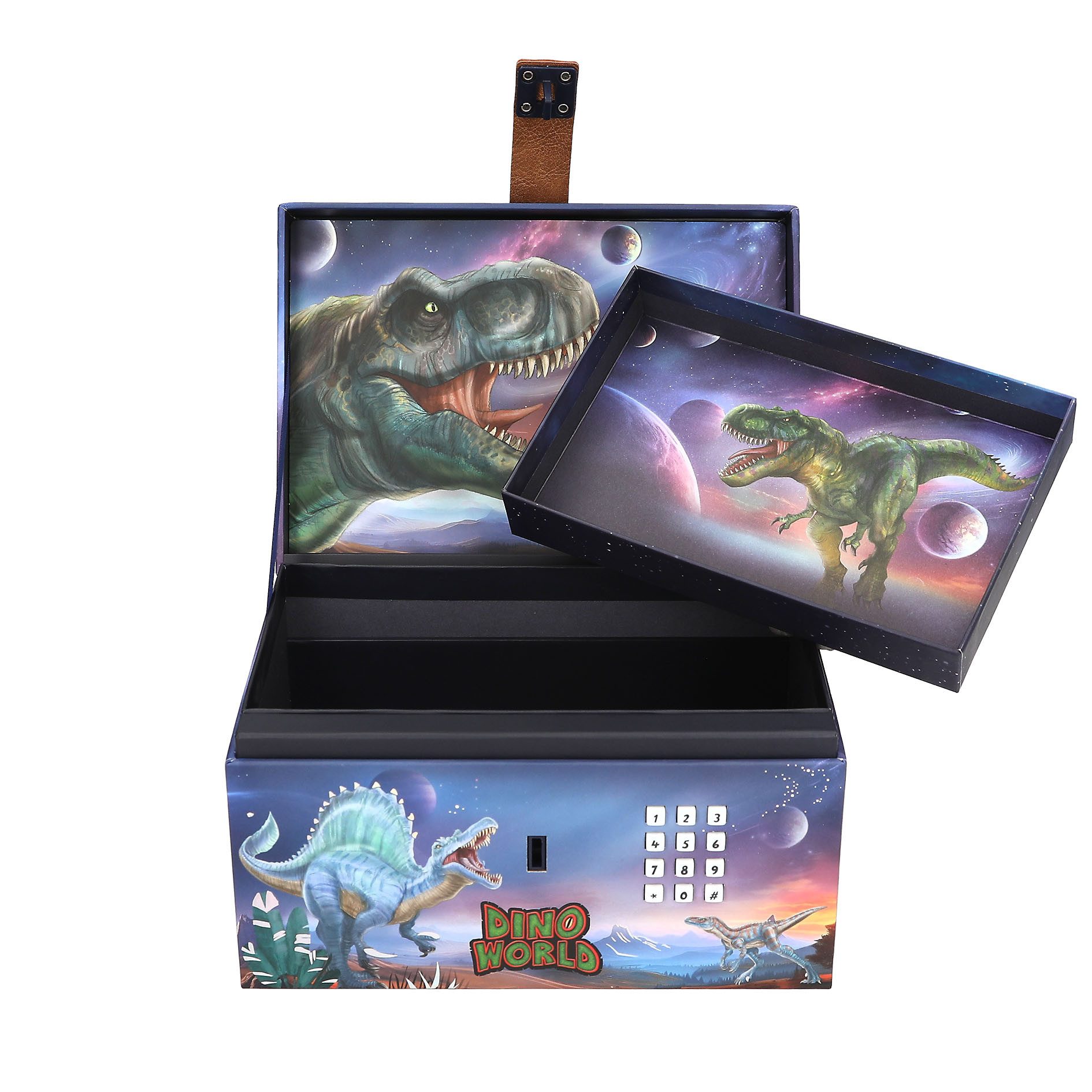 Depesche Schatzkiste DEPESCHE DINO World Schatztruhe mit LED Code und Sound