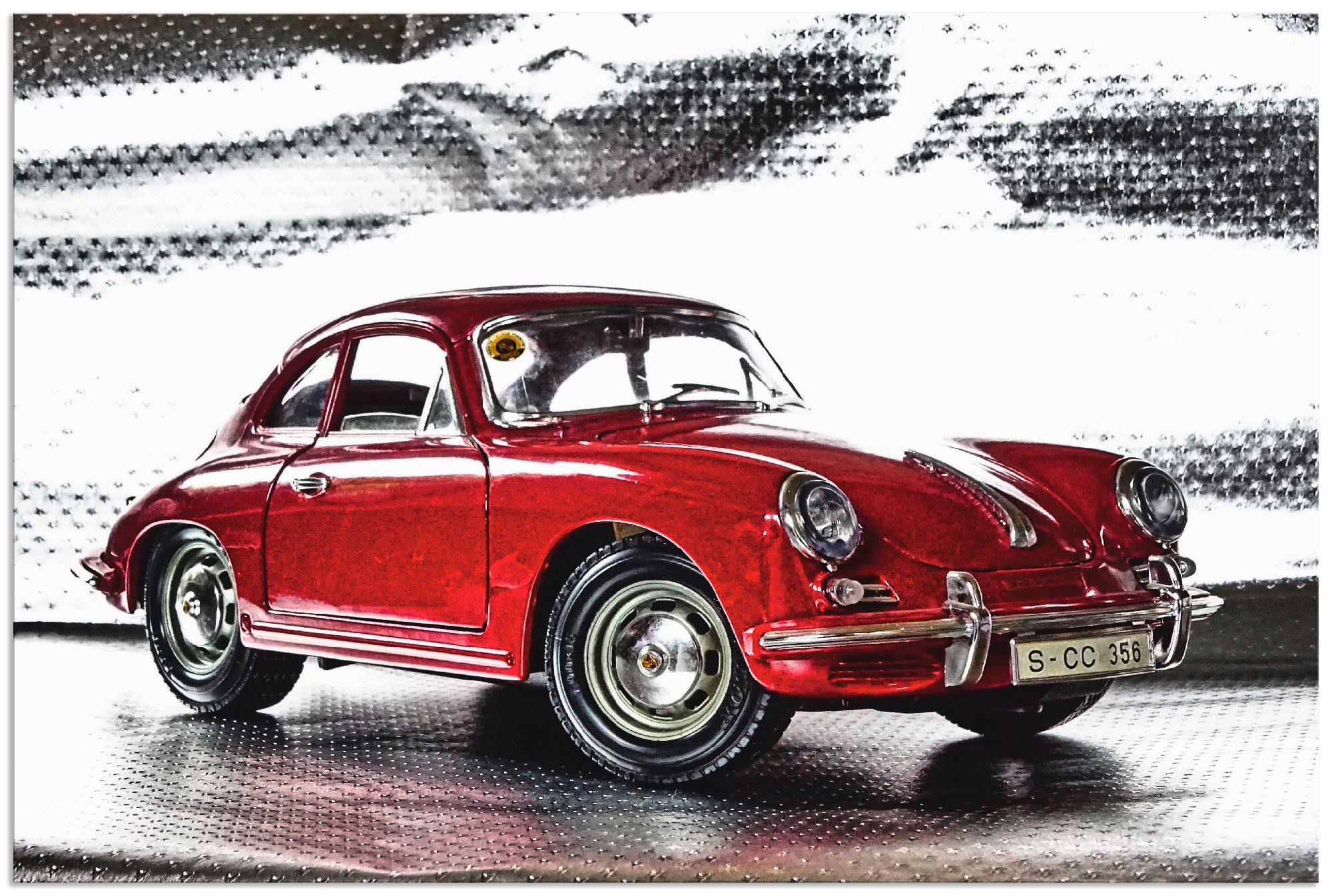 Artland Wandbild Klassiker - Der Porsche 356, Auto (1 St), als Alubild, Leinwandbild, Wandaufkleber oder Poster in versch. Größen