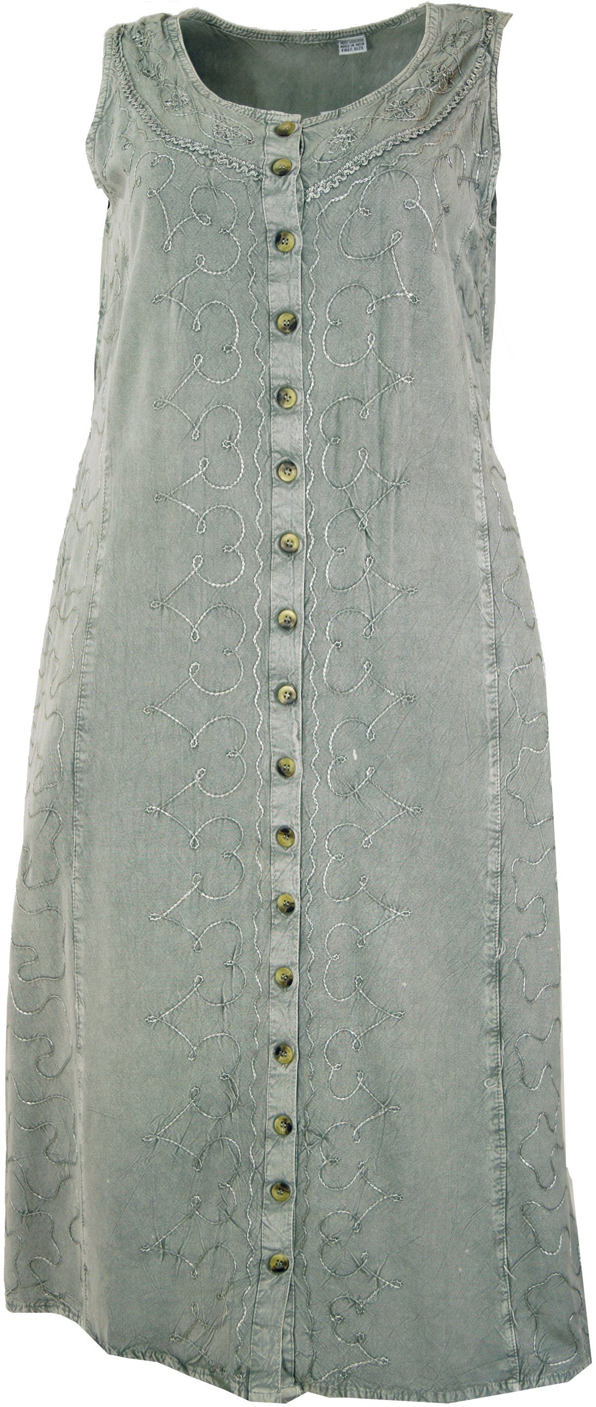 Guru-Shop Midikleid Besticktes Boho Sommerkleid, indisches günstig online kaufen