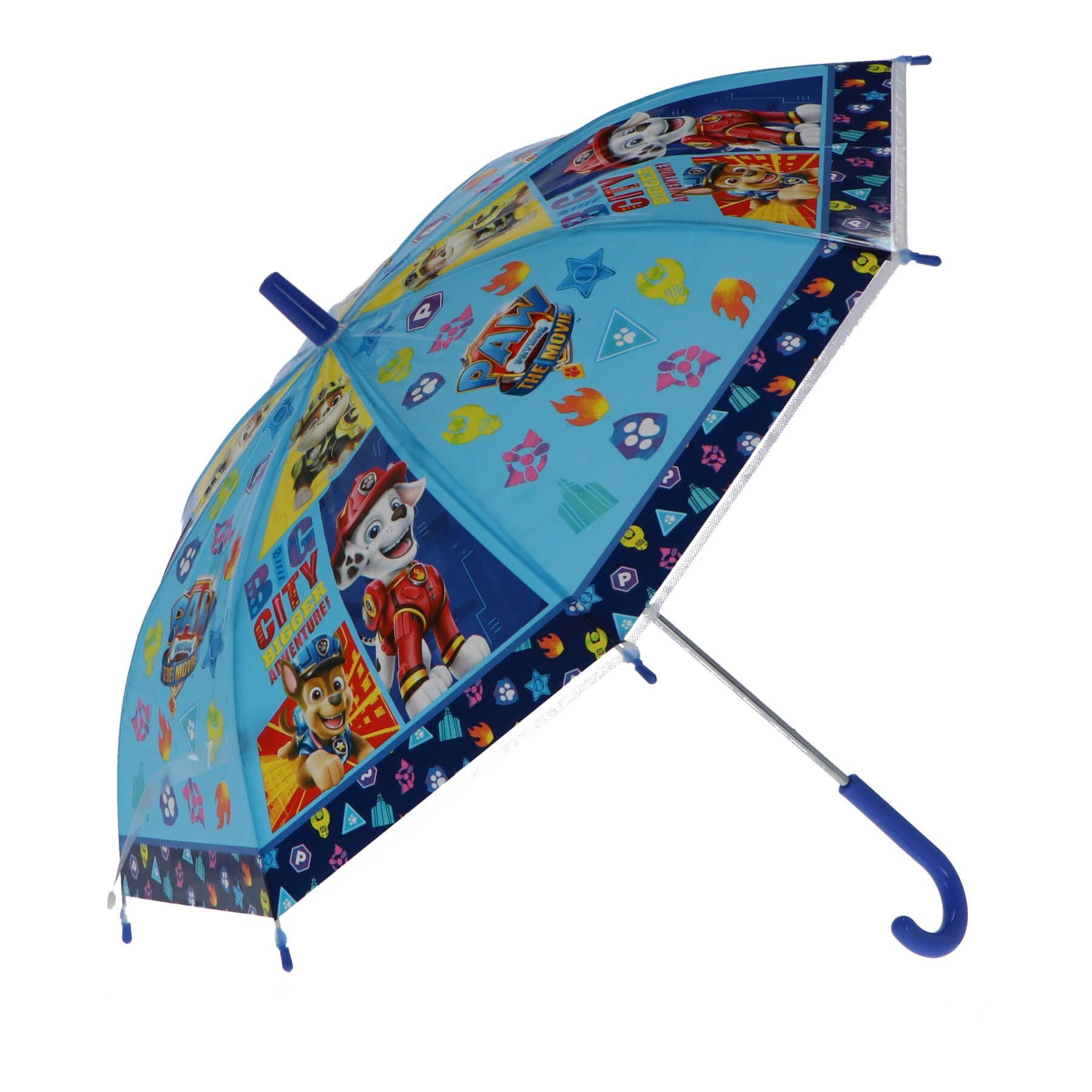 PAW PATROL Stockregenschirm Blauer Kinder-Regenschirm Wetterfester Begleiter für Kids