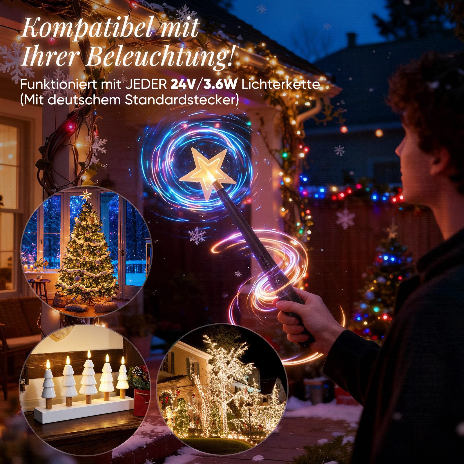 Salcar LED-Lichterkette Zauberstab Leuchtend, Magischer Zauberstab mit Lich günstig online kaufen