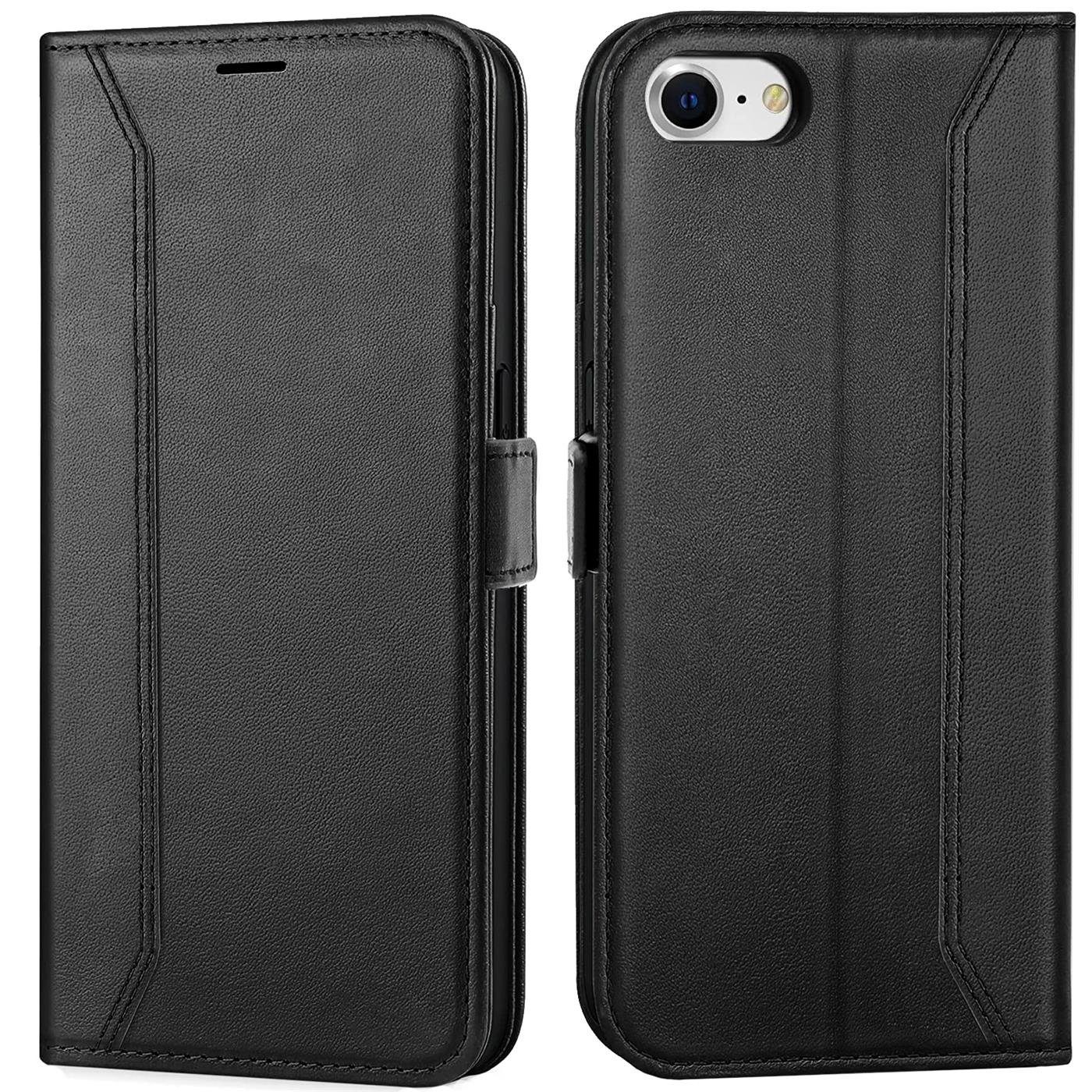 CoolGadget Handyhülle Book Case Elegance Tasche für iPhone SE 2020 2022 4,7 Zoll, Hülle Magnet Etui Klapphülle für iPhone SE, iPhone 7 / 8 Schutzhülle