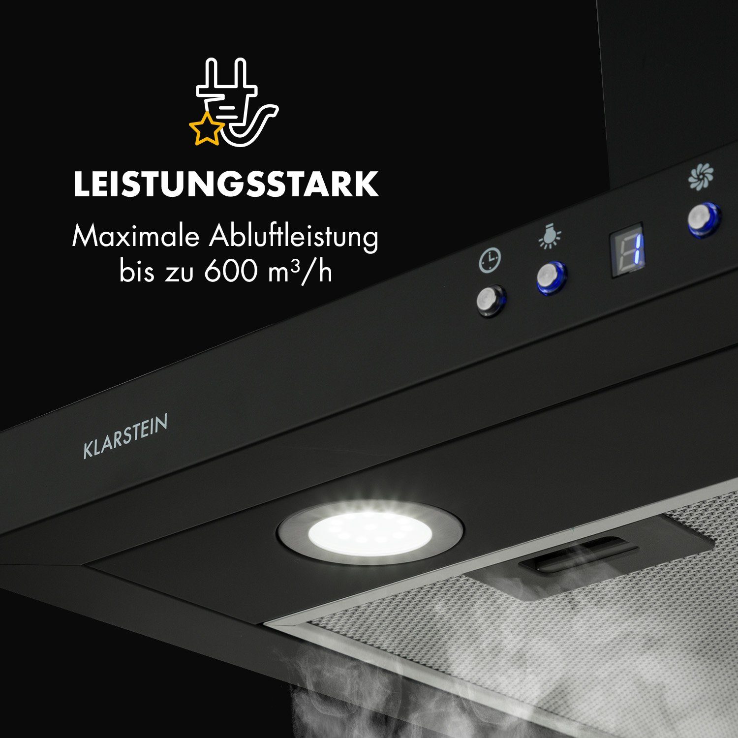 Klarstein Deckenhaube Limelight Serie TK15-Limelight-60-BL Limelight