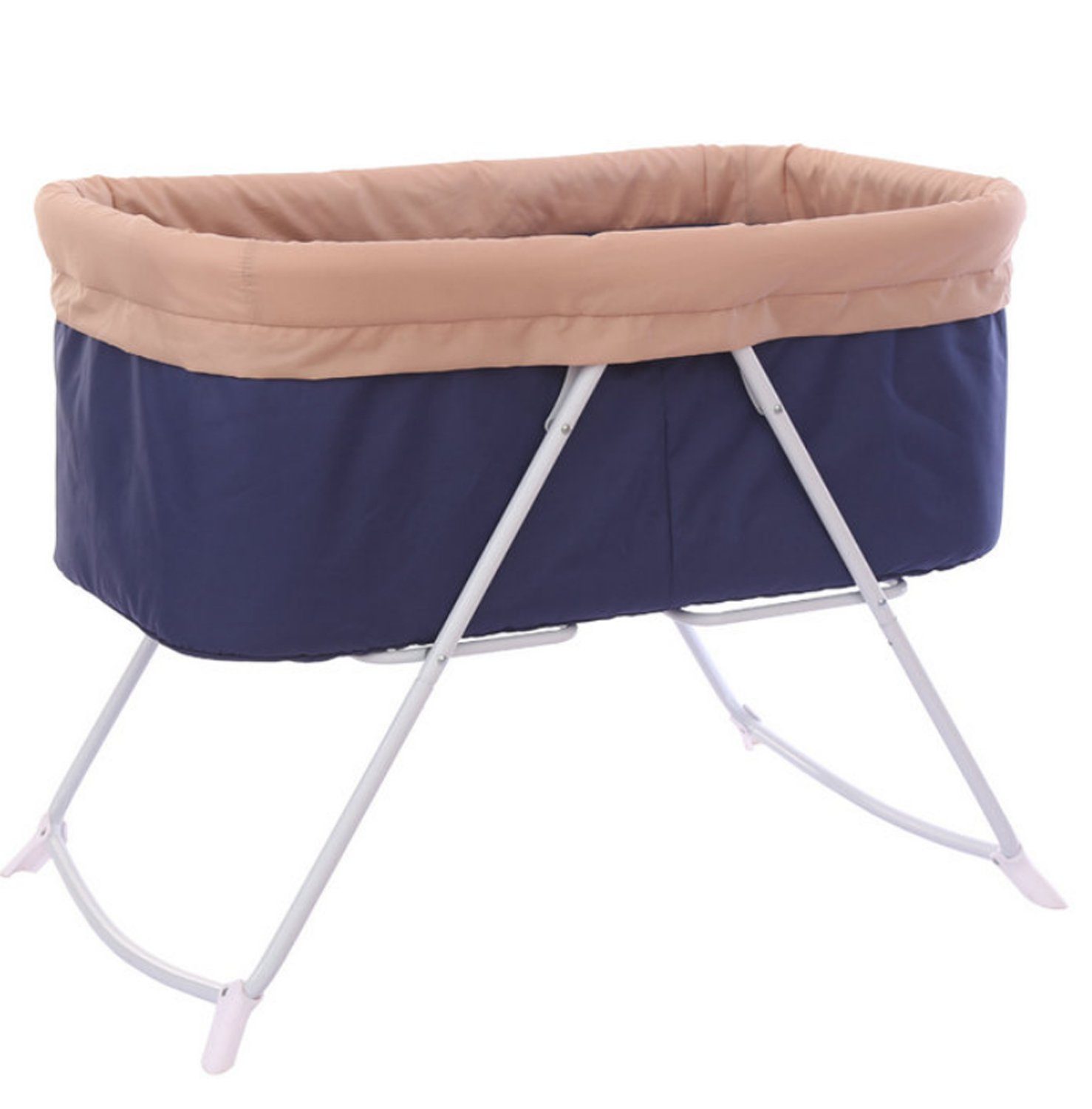 und Babywiege Blau Moskitonetz, Reisebett mit Mückenschutz Aufbewahrungskorb Wiegefunktion mit Babybett Babybett und Beistellbett TPFLiving