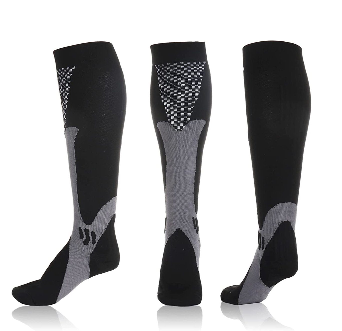 Schwarz Herz Herz Alster (1-Paar) Sport,Flug, Kompressionsstrümpfe A0140 Unisex,Laufen, Alster Wandersocken