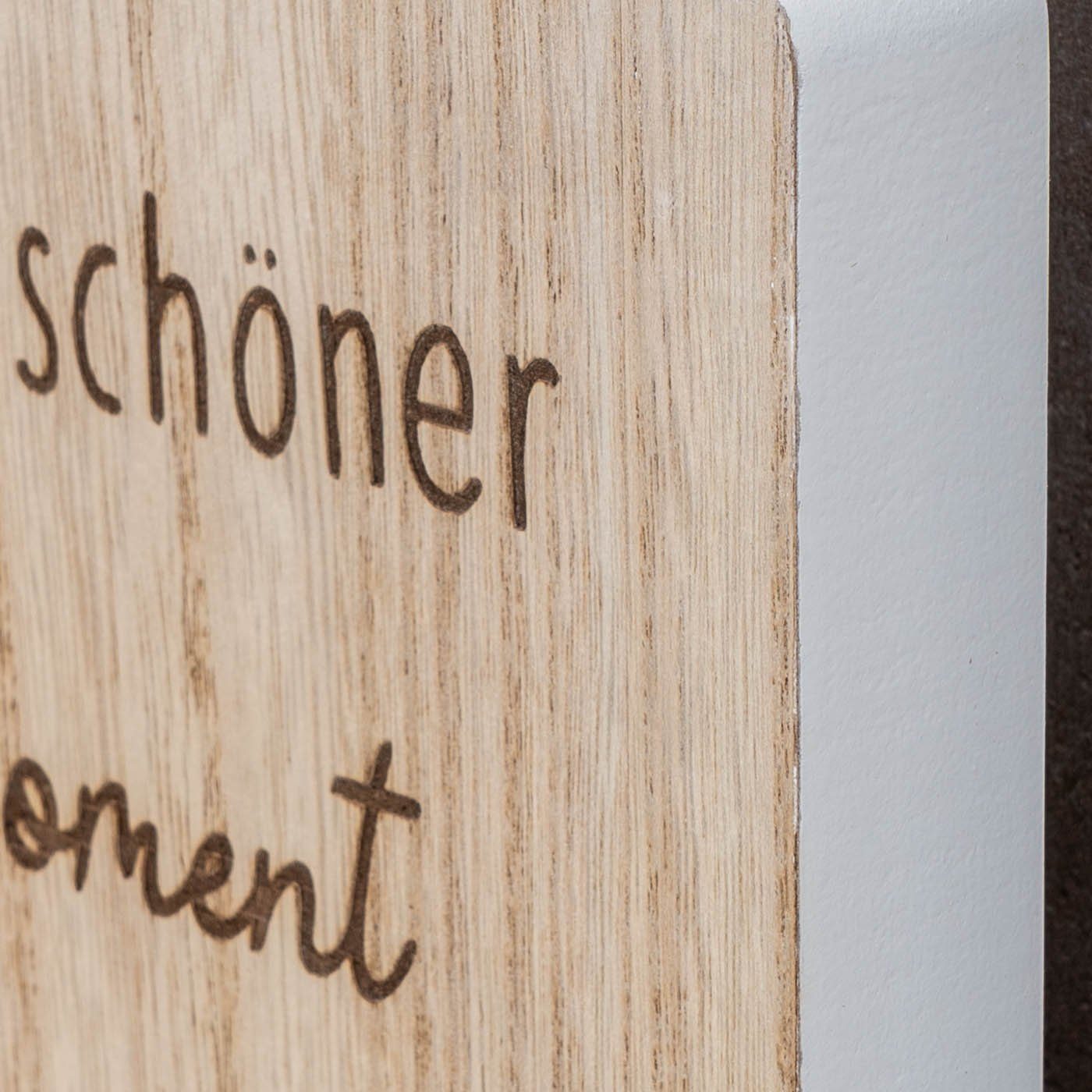 Levandeo® Dekoobjekt, Deko Aufsteller Schild H20cm 3er Set Deko-Tafel MDF Holz Natur Spruch