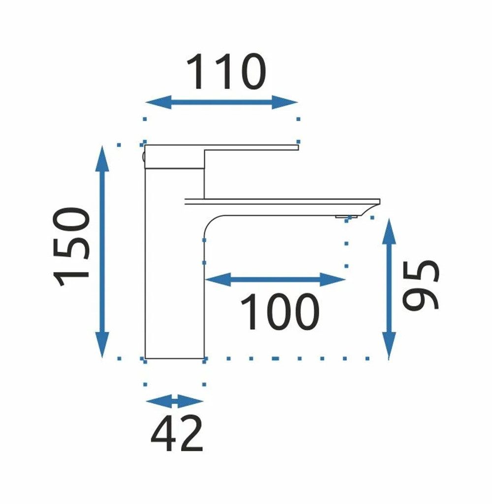 wohnwerk.idee Waschtischarmatur Wasserhahn Badarmatur Einhebelmischer Desig günstig online kaufen