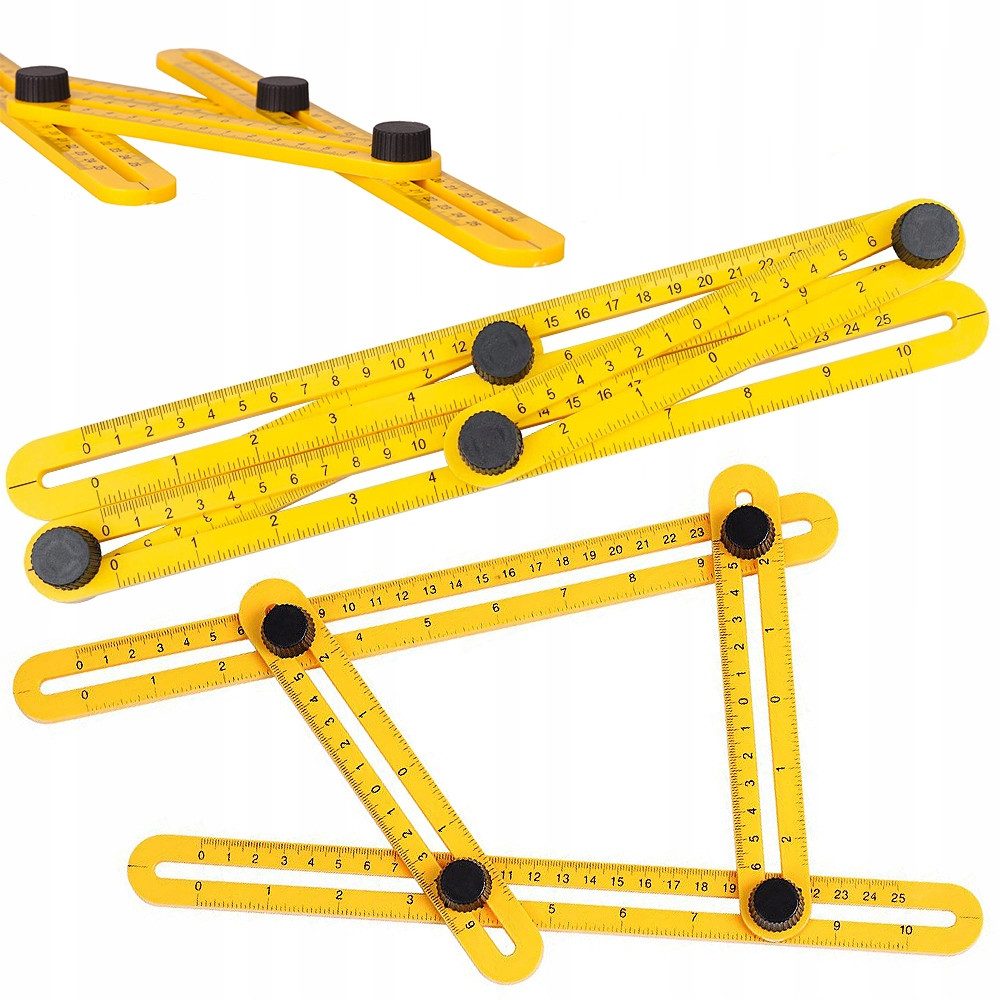 VERK GROUP Winkelmesser Multifunktions Winkelmesser Messlineal Schmiege Maßstab, (1-tlg), Verstellbar, 4 Arme