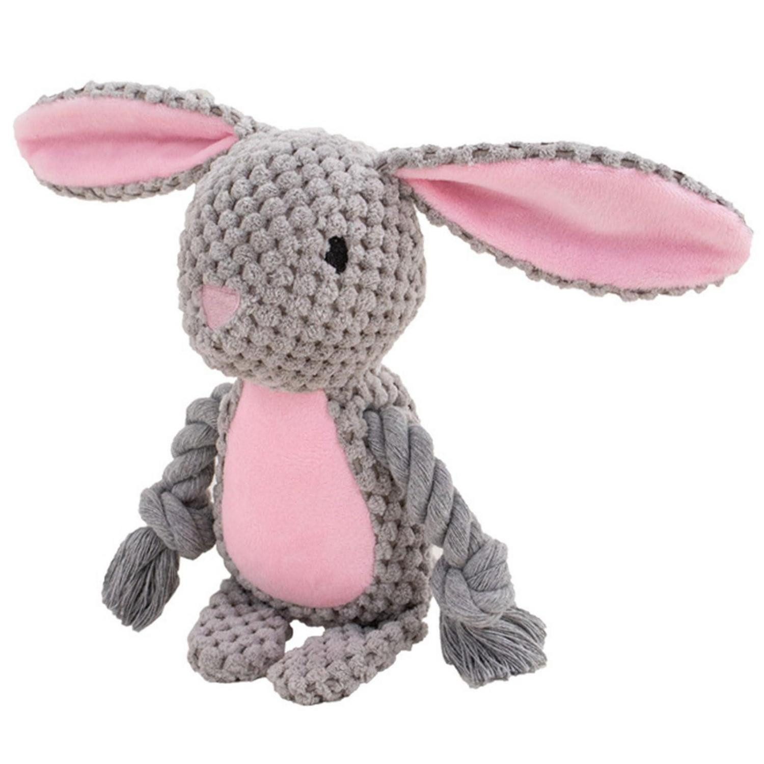 LuxusKollektion Tierquietschie Hundespielzeug Quietsch Hase Grau, Textil, (1-tlg)