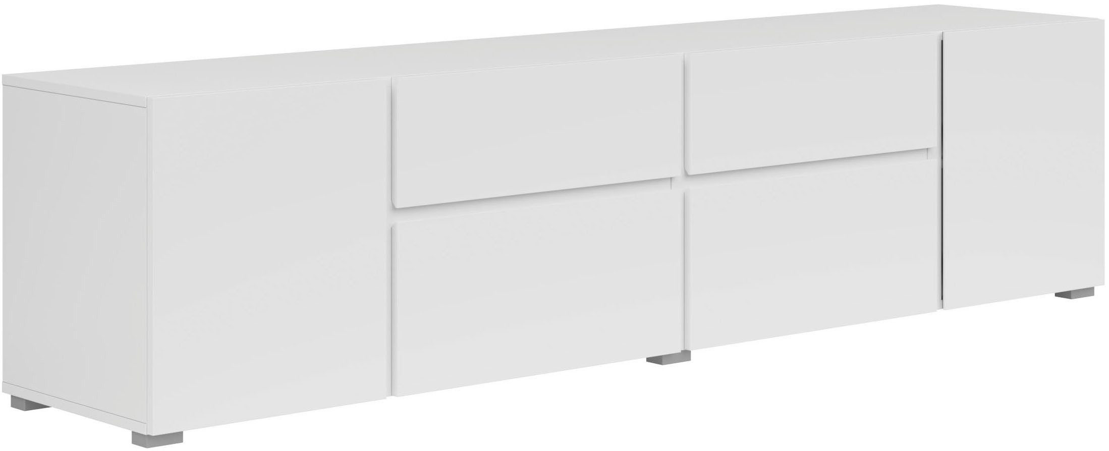 INOSIGN Lowboard Metric,Breite 195cm, grifflose Lowboard 2Klappen/2Schubkäs günstig online kaufen