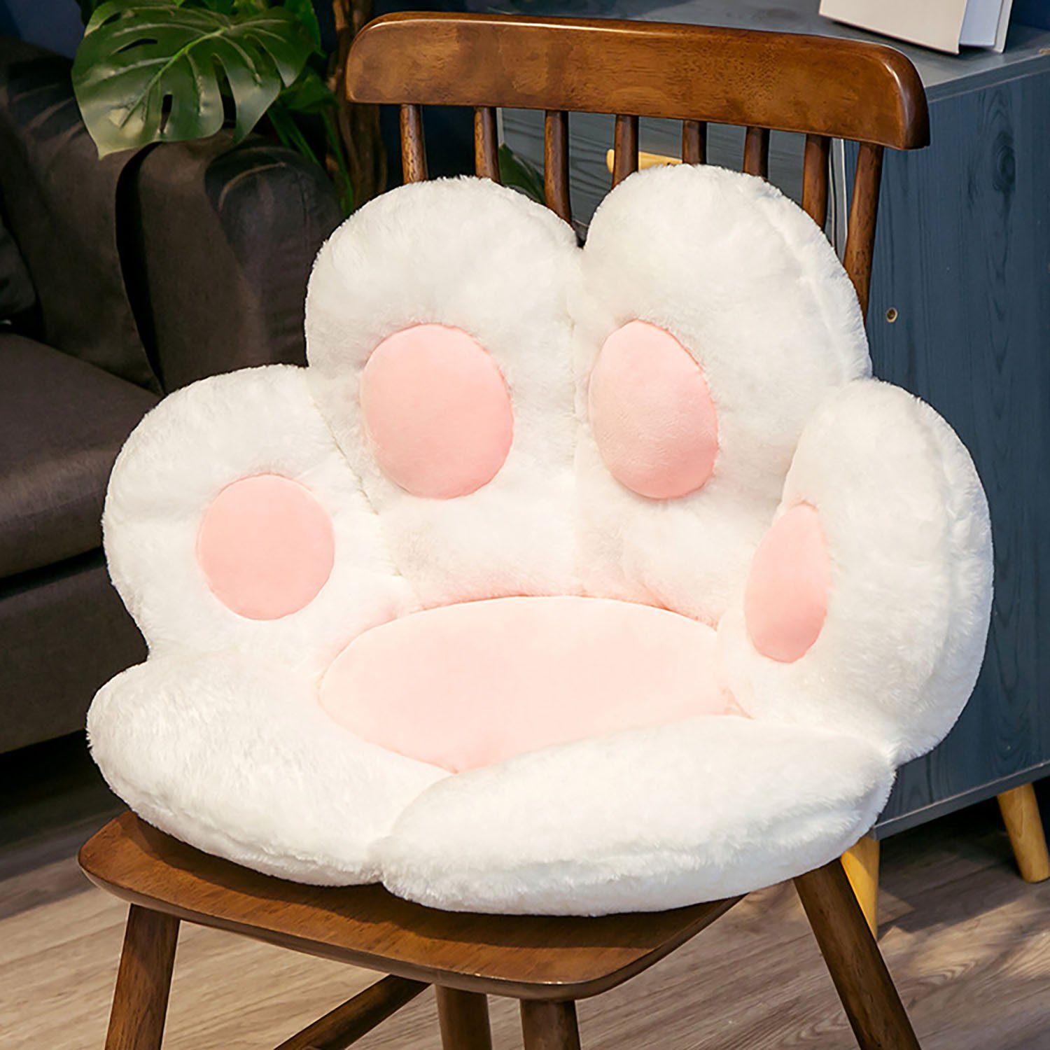 yozhiqu Sitzkissen Lazy Susan Cat's Paw Shaped Sitzkissen Kissen - Komfort Sitzkissen, Einteiliges Design, modisch und praktisch, bringt Wärme in Ihr Zuhause