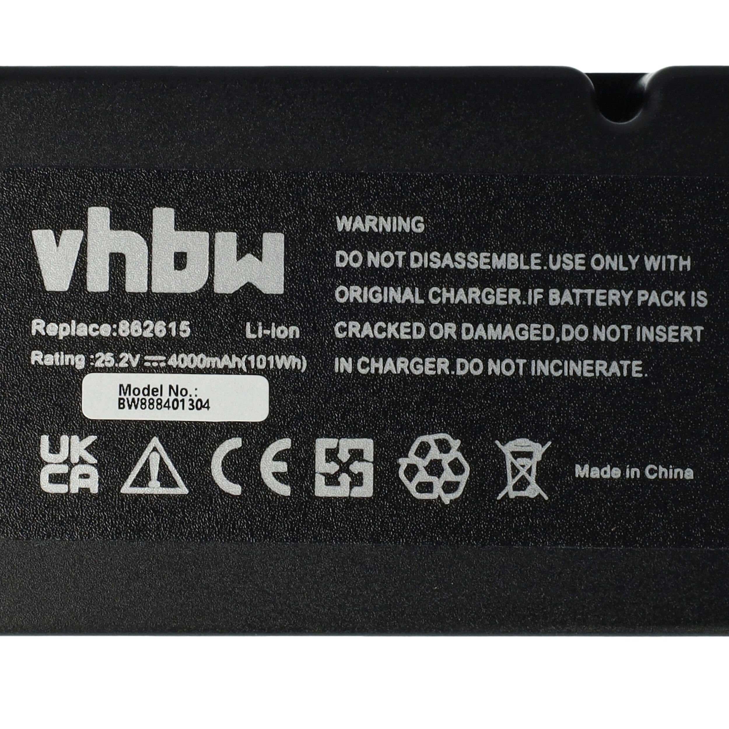 vhbw kompatibel Akku SF600 ECO (25,2 Power-G 4000 Li-Ion mAh V) mit