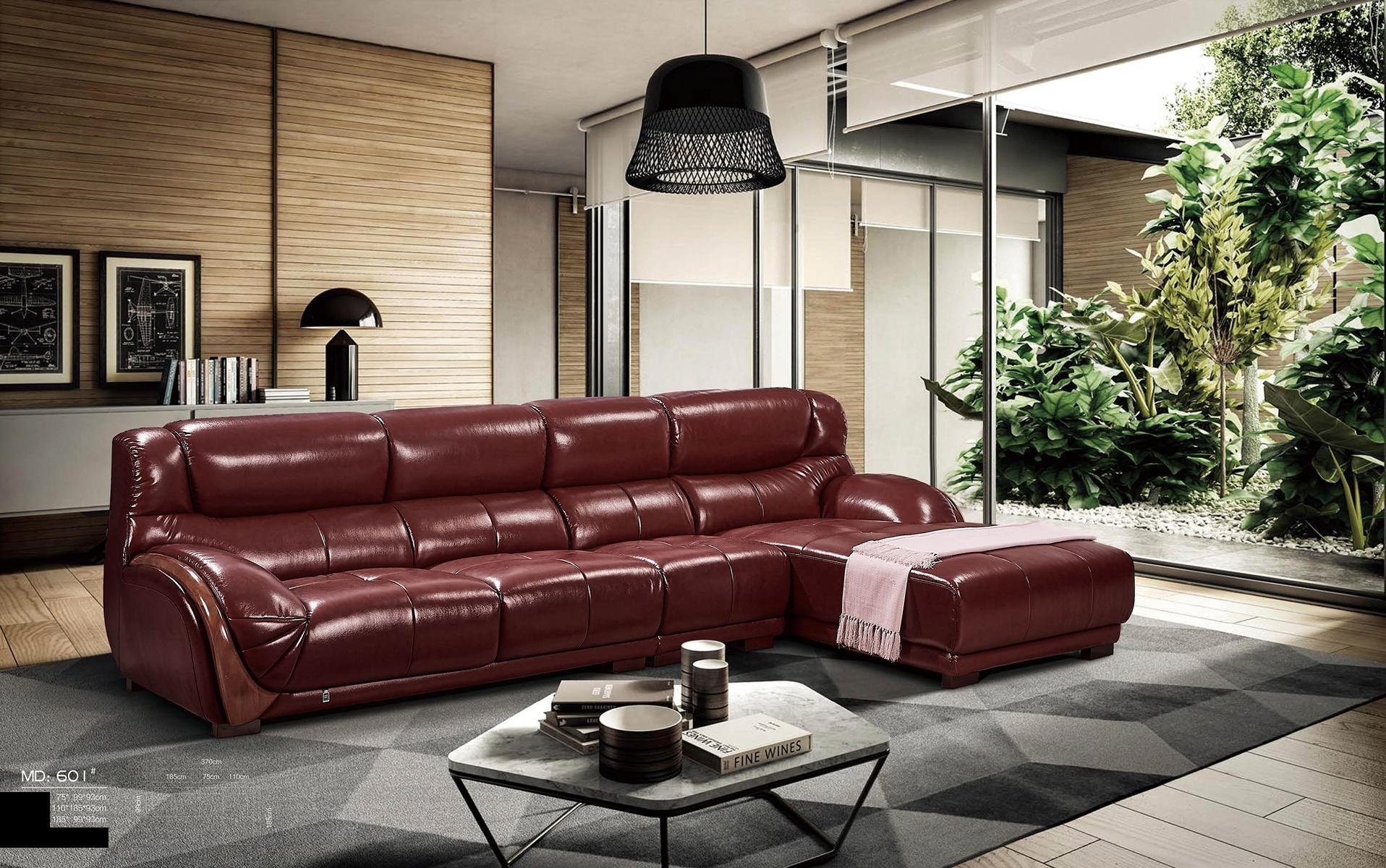 JVmoebel Ecksofa Ecksofa Leder Polster Sitz Couch Garnitur Wohnzimmer, Made in Europe