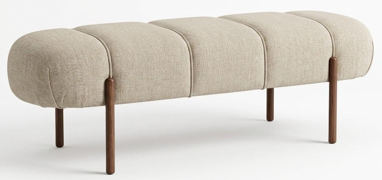 JVmoebel Polsterbank Bank Stil modern beige praktisch komfortabel Schlafzimmer Holz (1-St., 1-tlg)