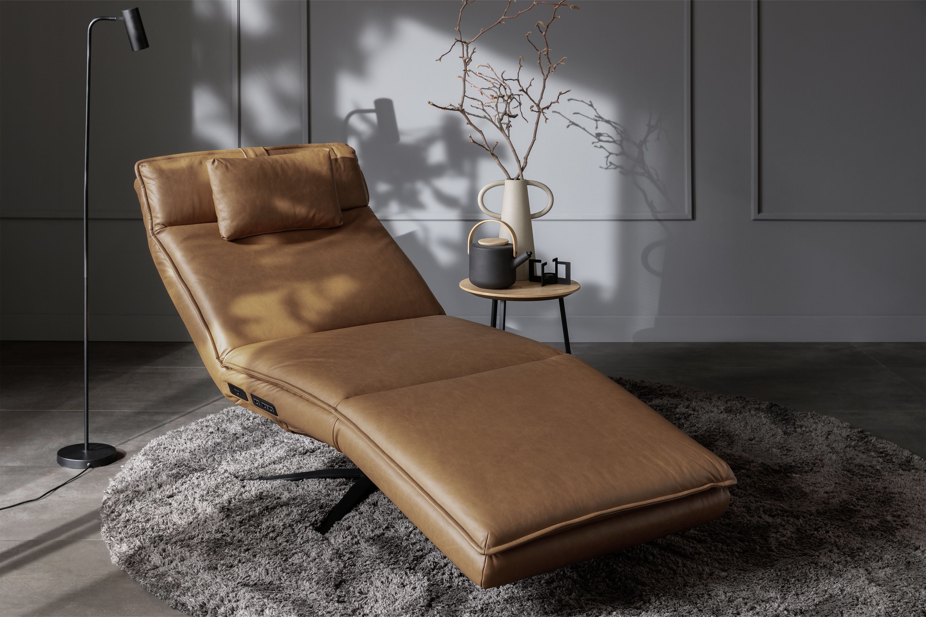 SCHÖNER WOHNEN-Kollektion Relaxsessel Belize, Ergonomischer Liege-Luxus zum Entspannen, Herz-Waage-Position, motorische Verstellung & USB-Anschluss
