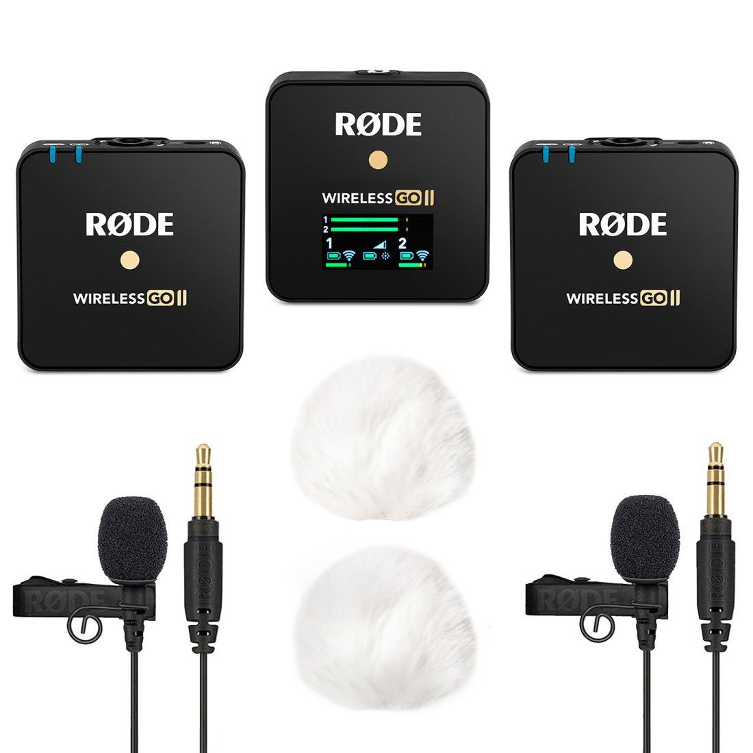 RØDE Mikrofon »Rode Wireless GO II + 2x Lavalier GO + 2x WS05 WH«