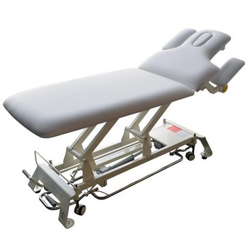 PROMAFIT Massageliege Elektrisch höhenverstellbare Massageliege "Houston" (Therapieliege, 1-St., mit zusätzlicher Kopfstütze und Papierrollenhalter), 2 Zonen Behandlungsliege / Höhenverstellung von ca. 50 cm bis 95,5 cm