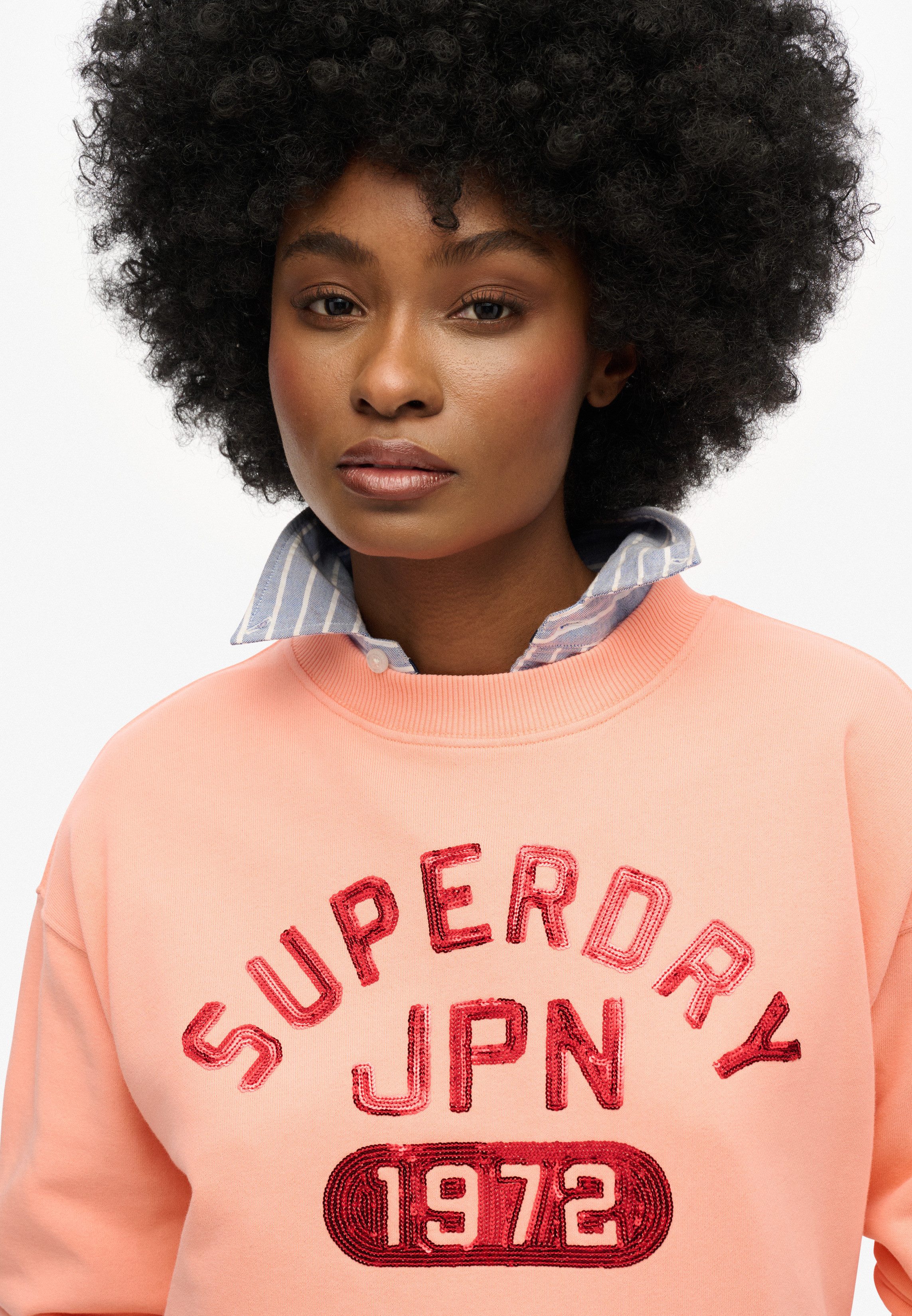 Superdry Sweatshirt EMBELLISHED VARSITY LOOSE CREW günstig online kaufen