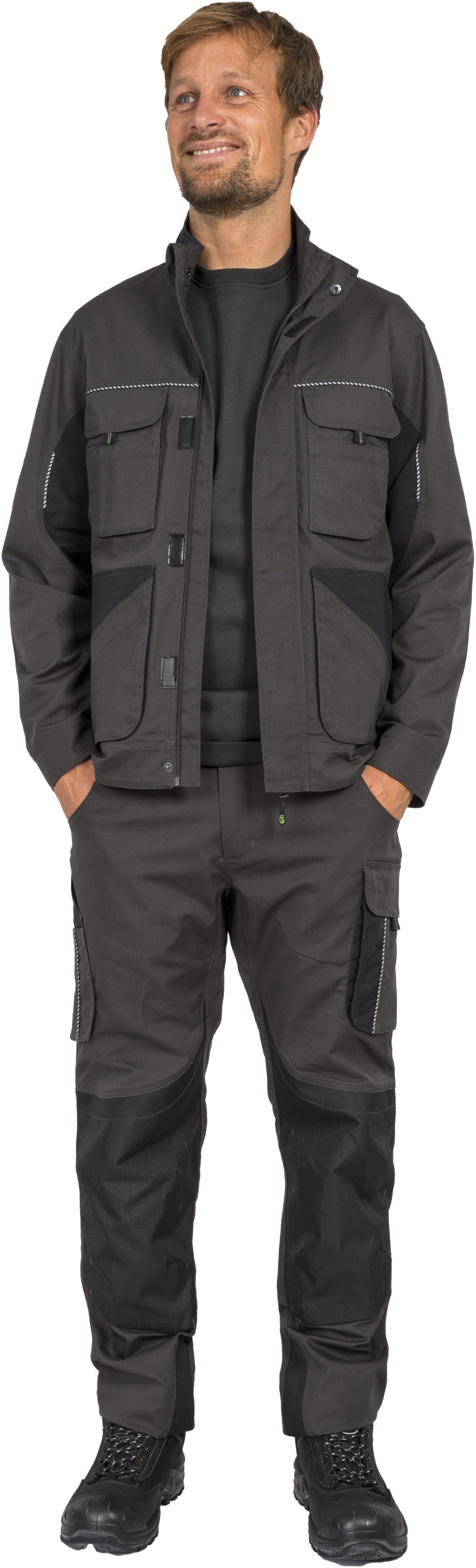 Leibwächter Arbeitshose Dynamic-Line Herren Bundhose mit Knietaschen Arbeitskleidung atmungsaktiver Stretchstoff mit Elasthan auch Übergröße