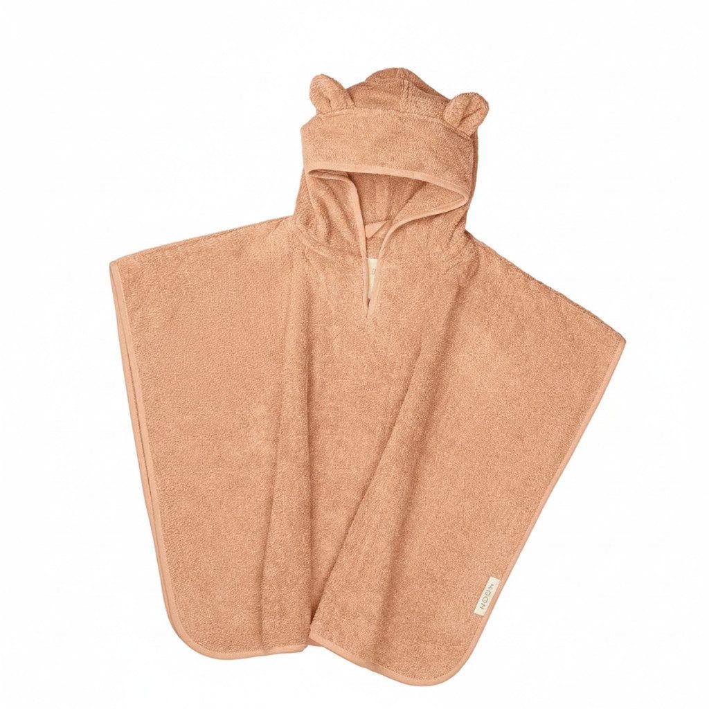 Moyo Badeponcho „Puder“ mit niedlichen Bärenohren, Kapuze, mit niedlichen Bärenohren