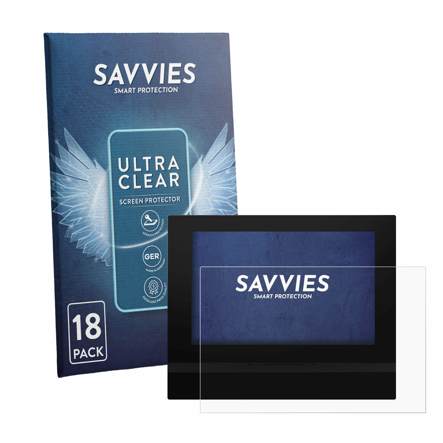 Savvies Displayschutzfolie Schutzfolie für 2N Indoor Talk, 18 Stück, Displayschutz Schutz Folie Klar Transparent