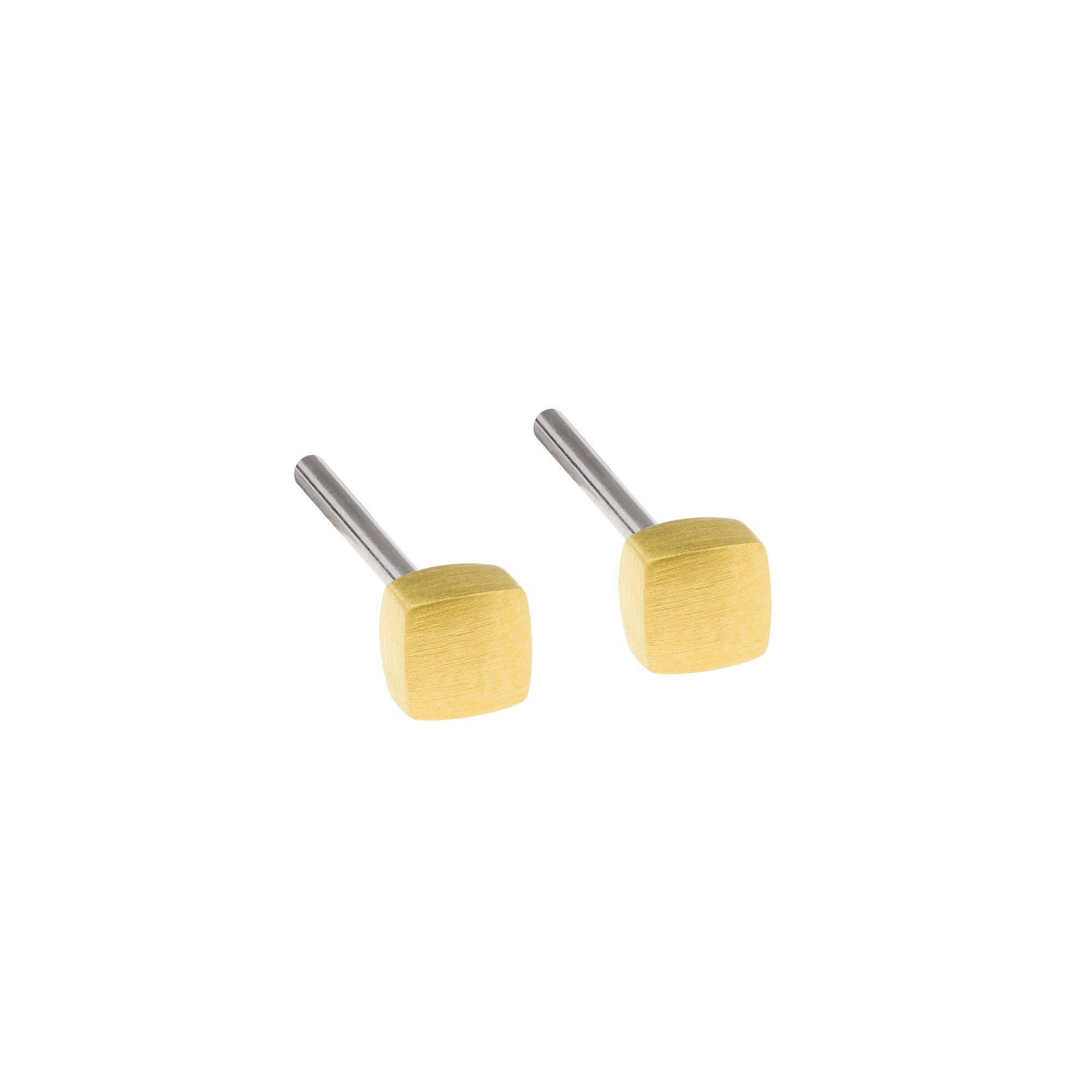 Ernstes Design Ohrring-Set Ernstes Design Ohrstecker Edelstahl gelb matt